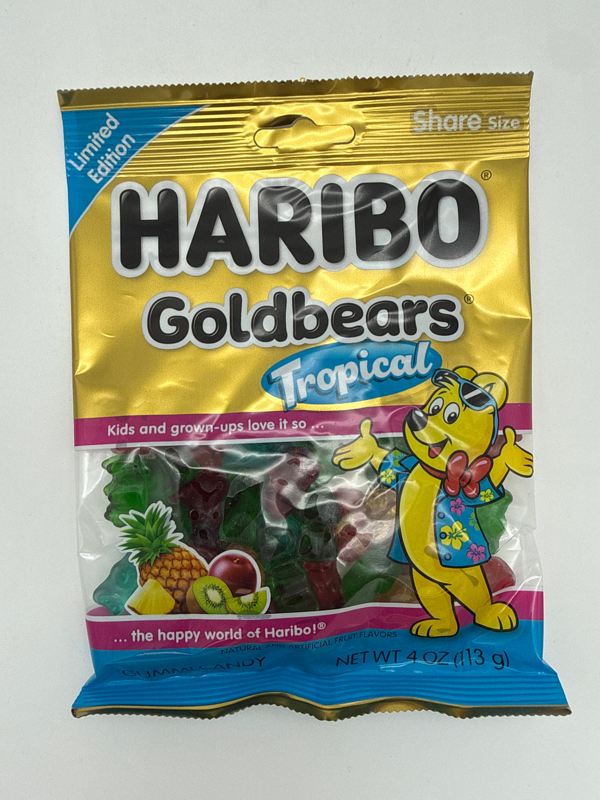 Haribo Goldbears Tropical Gummy Candy 4oz 12ct