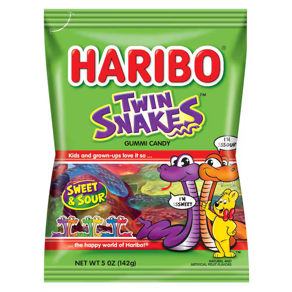 Haribo Twin Snakes Candy 12/5oz