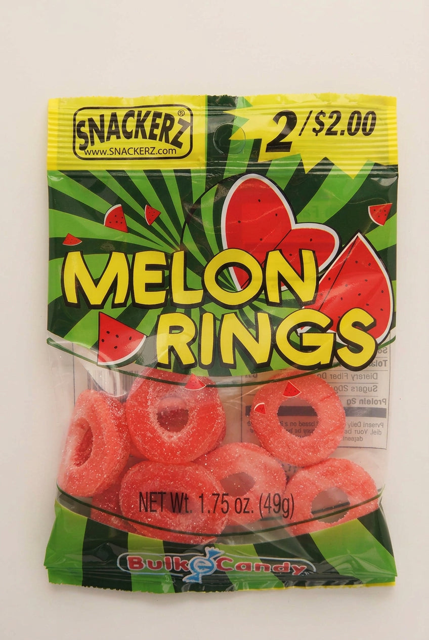Snackerz 2/$2 Melon Rings 12/2oz Bags