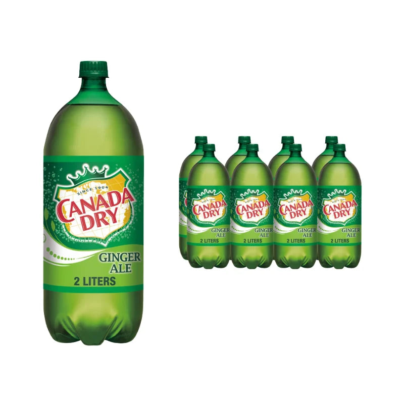 Canada Dry Ginger Ale Soda 8 pack 2 Liter