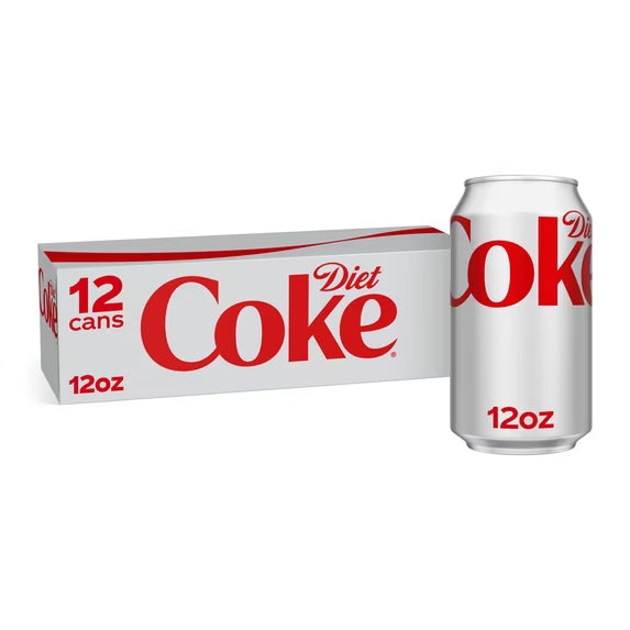 Coca Cola Diet Cans 12/12oz (144oz) (4.26L)