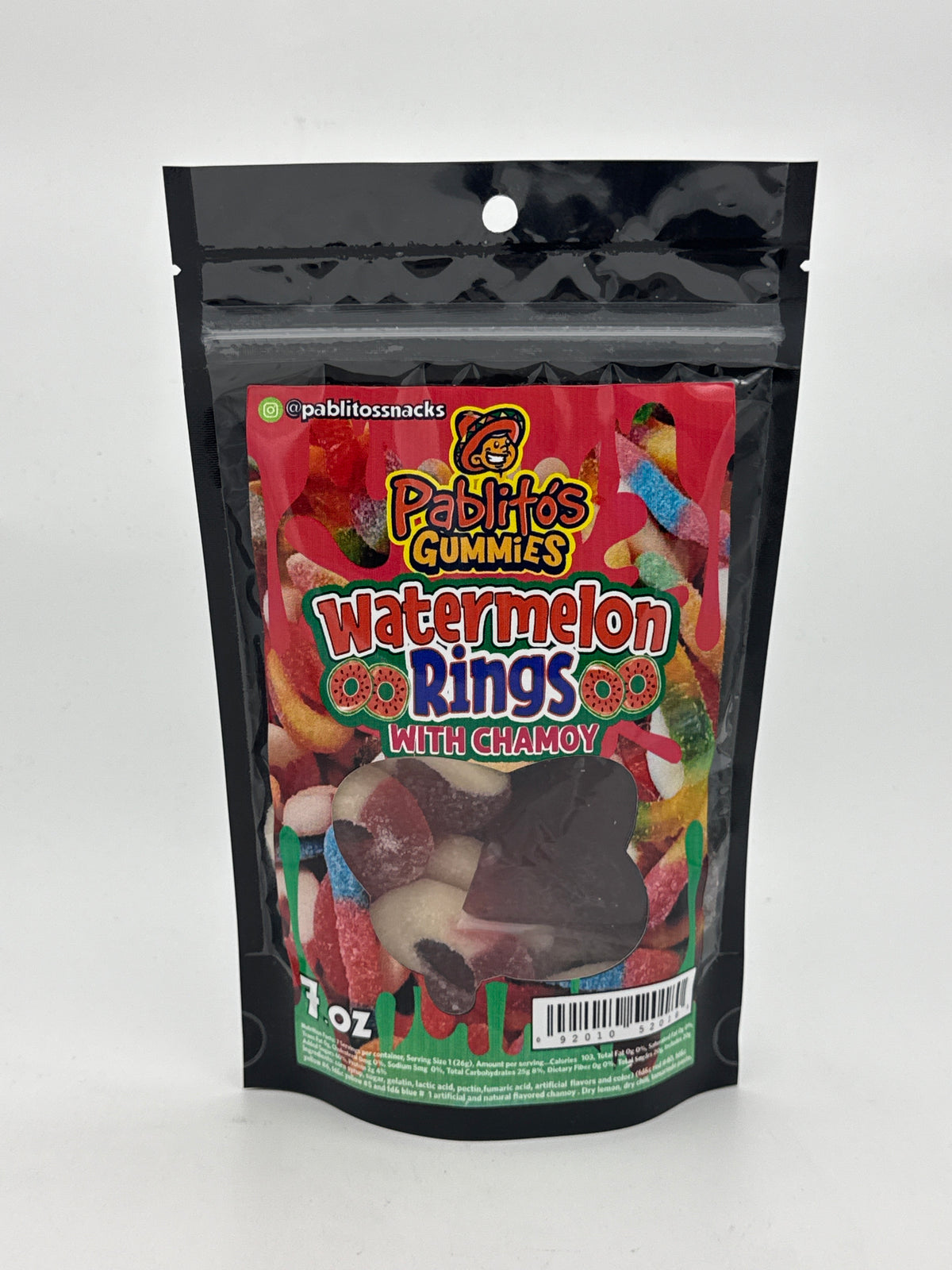 Pablito's Camoy Watermelon Ring Gummies 7oz
