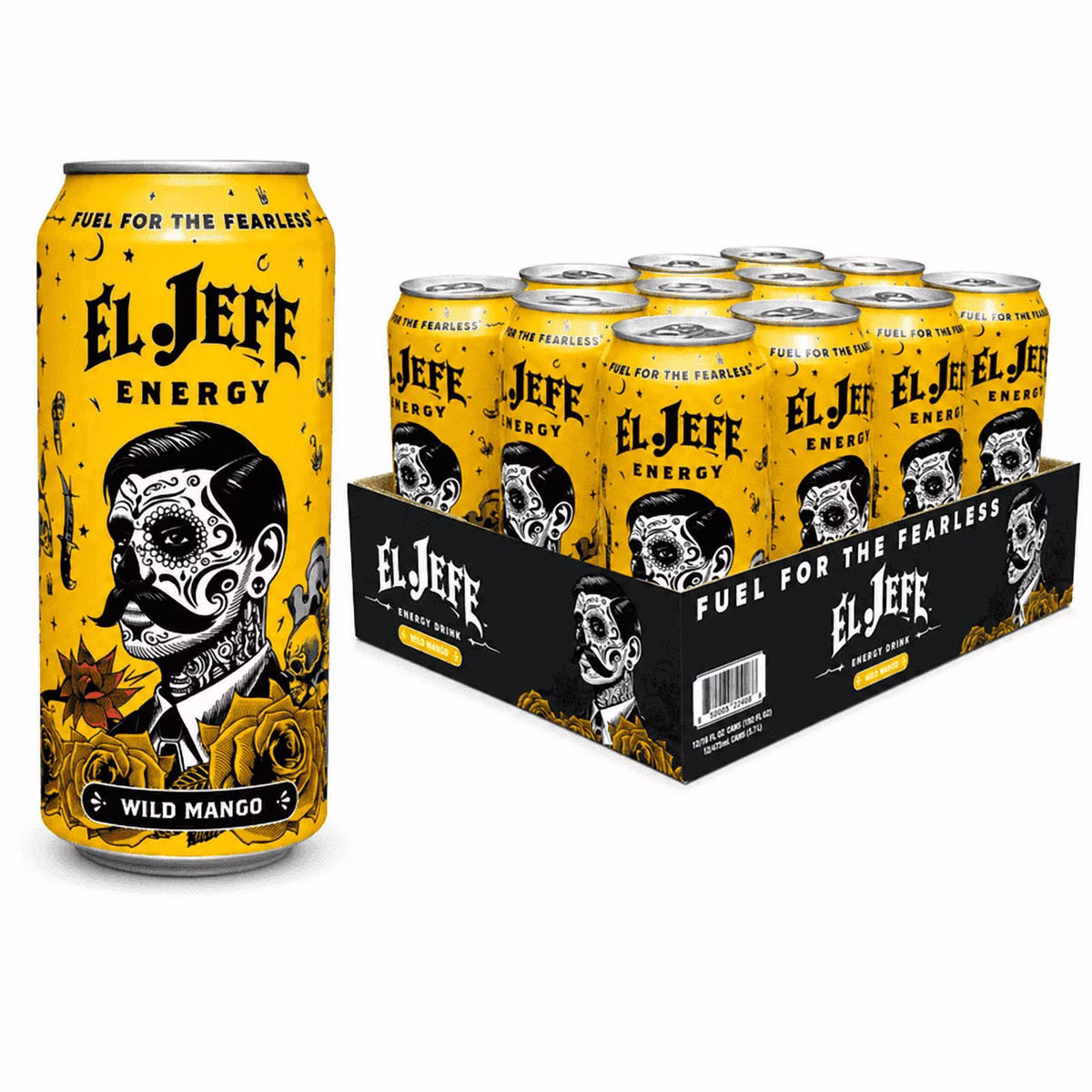 El Jefe Energy Drink 12/16oz Wild Mango