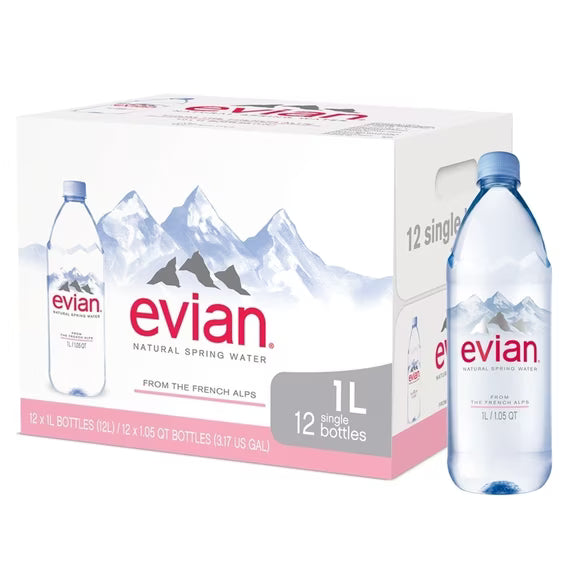 Evian Natural Spring Water 12/1L