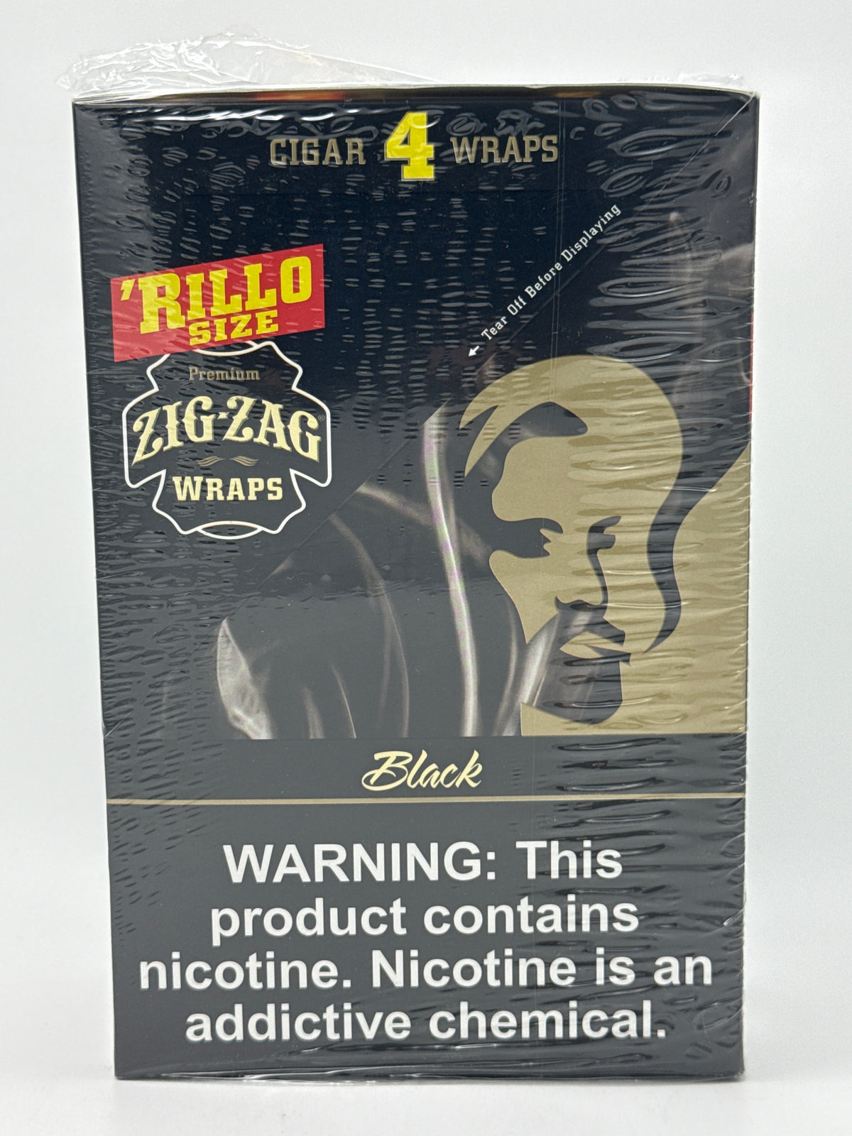 Zig Zag 'Rillo Size 15/4pk Black Cigar Wraps