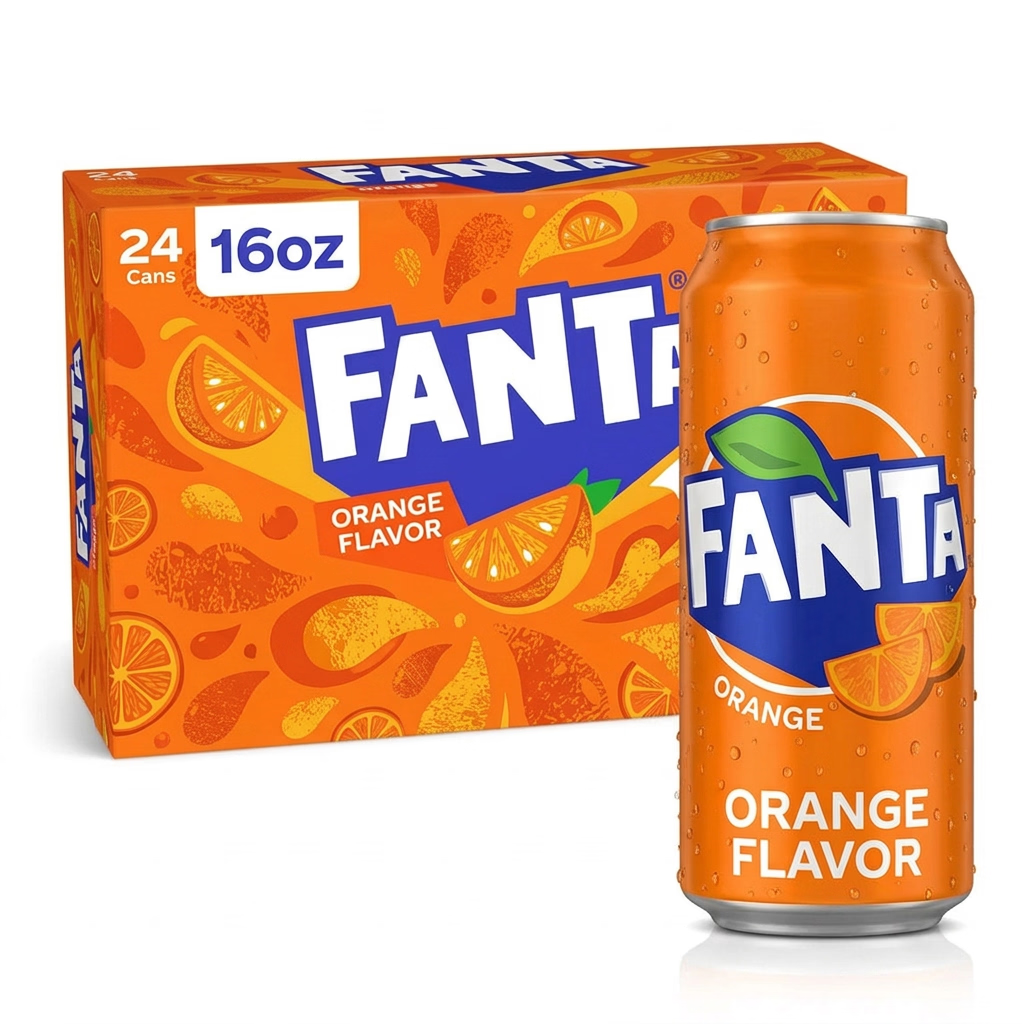 Fanta Orange Soda Can 24/16oz 473ml