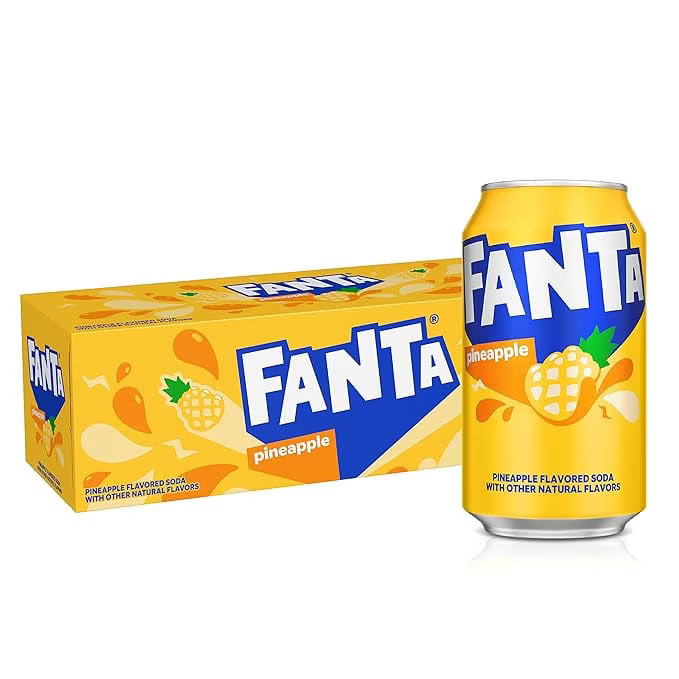 Fanta Pineapple Cans 12/12oz (144oz) (4.26L)