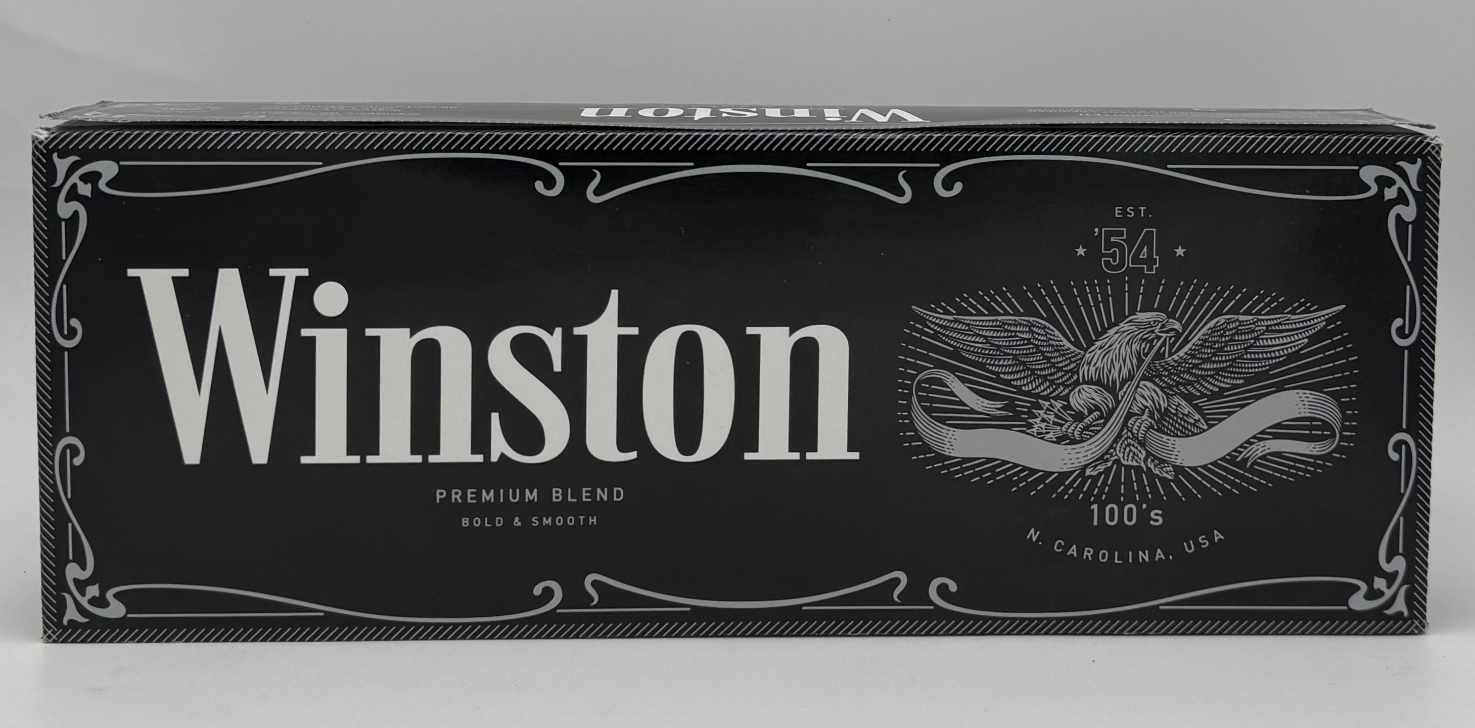 Winston Black 100 Box 200 Class A Cigarettes