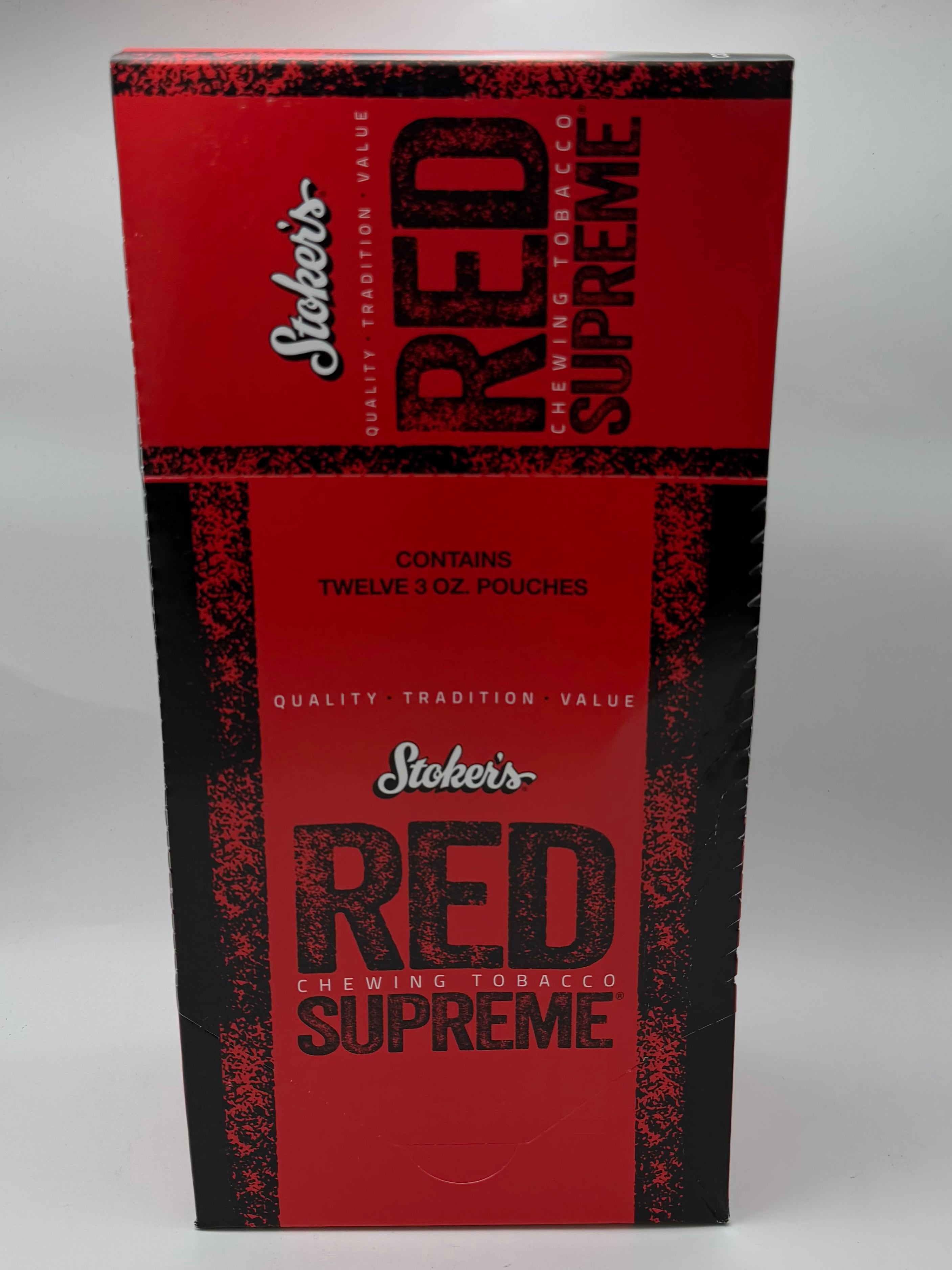 Stoker's Red Chewing Tobacco Supreme 12/3oz Pouche