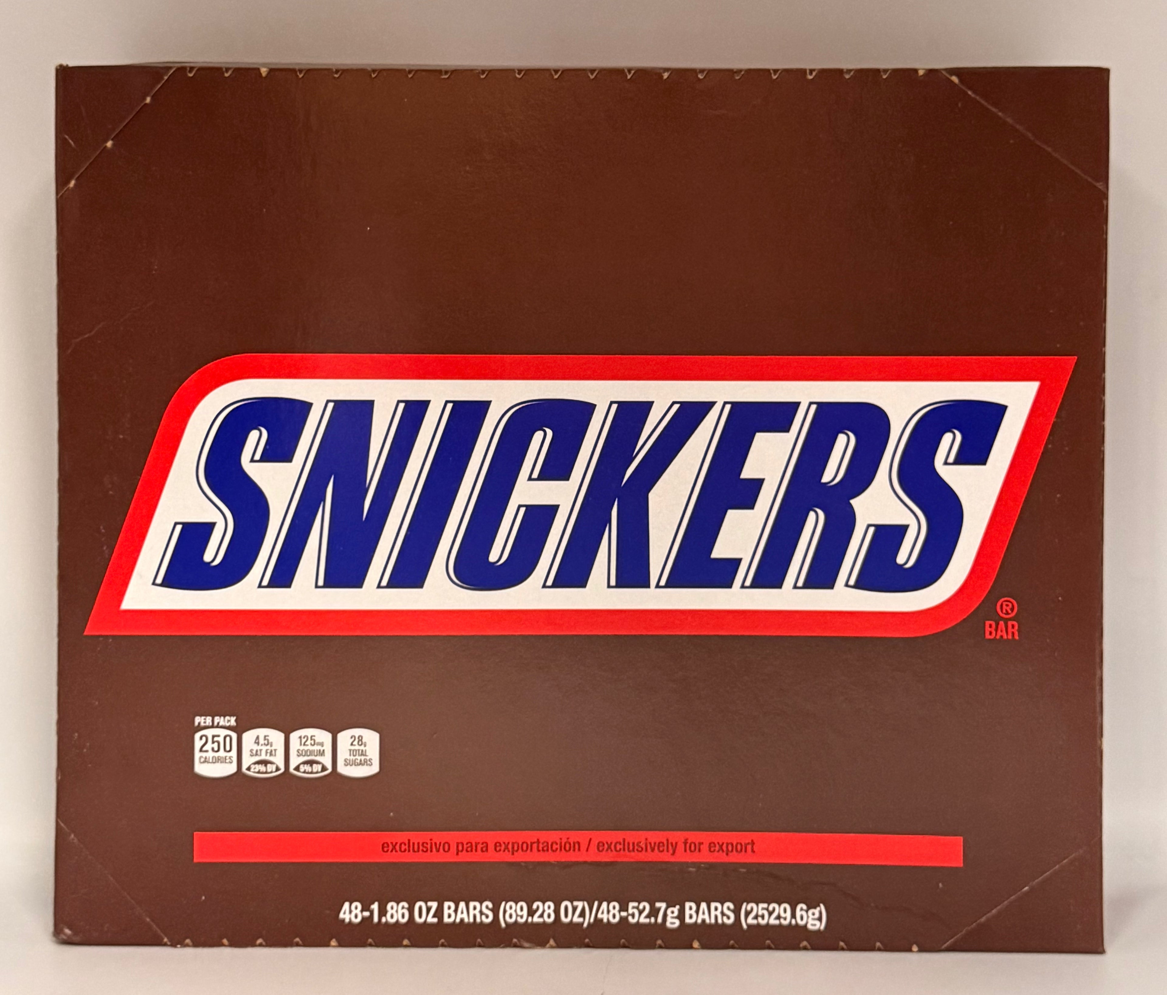 Snickers Original 48/1.86oz Net WT (5 lbs 9.28oz)