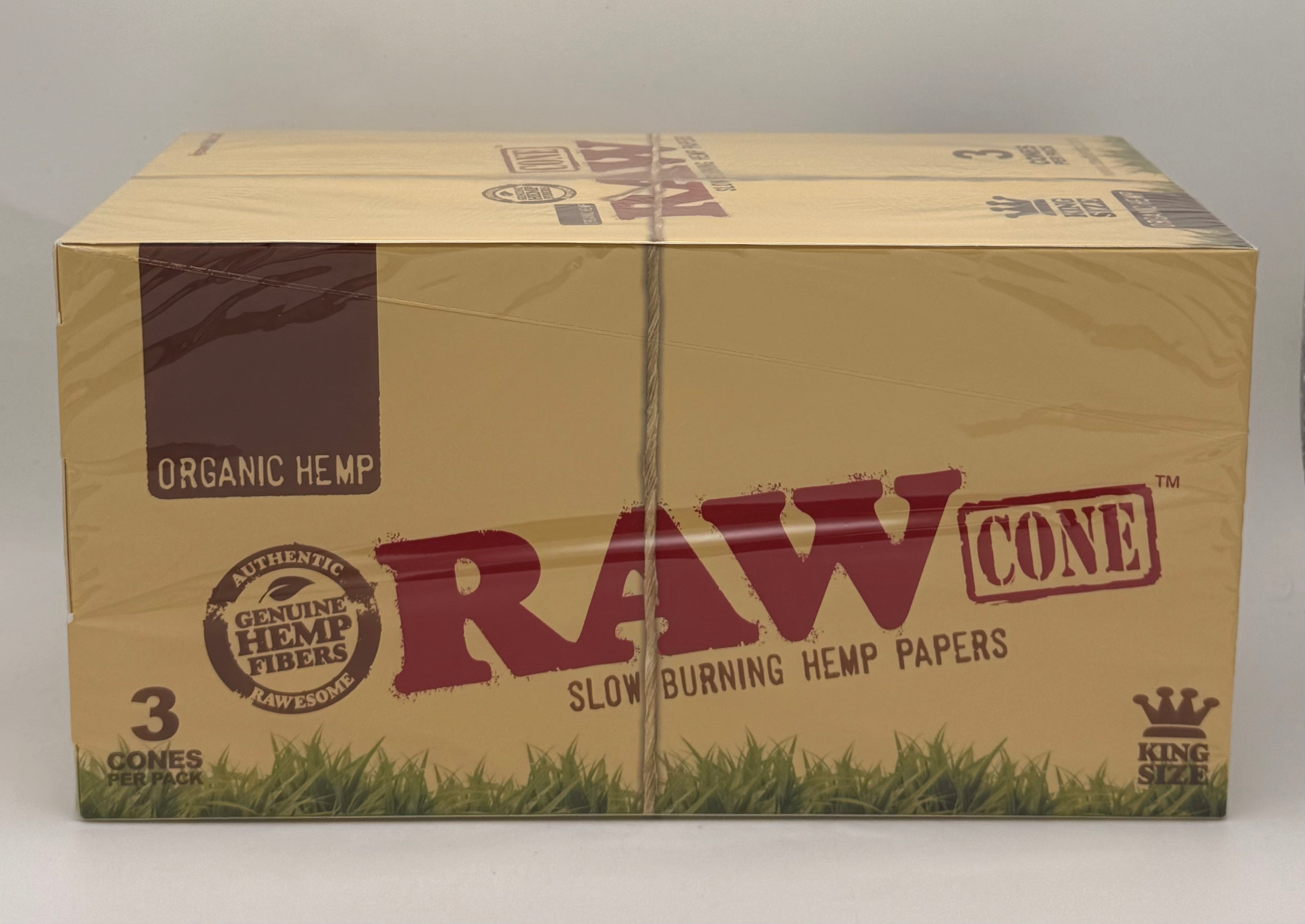 Raw Cones King Size Organic Hemp 32/3 Pk 96ct Box
