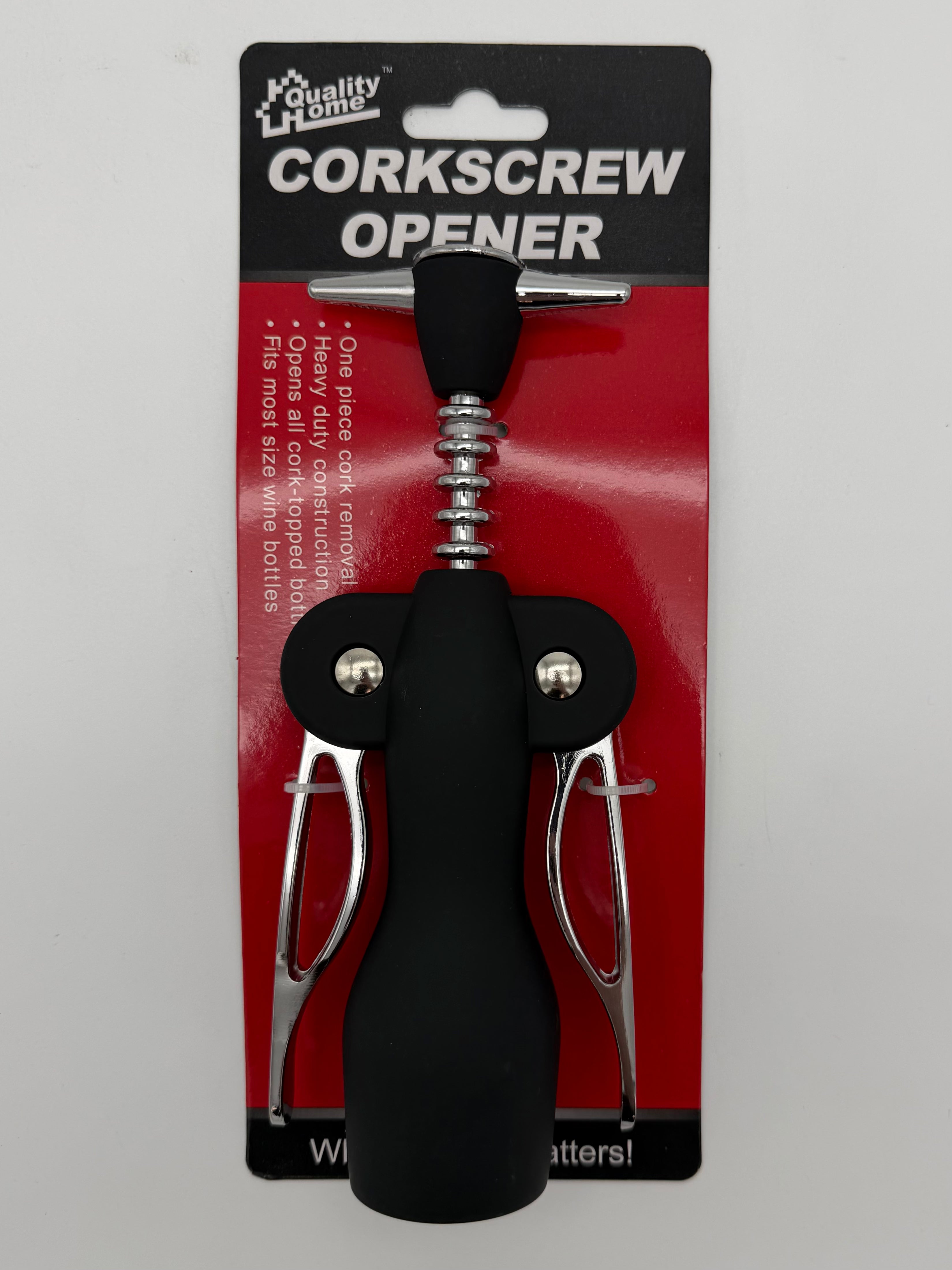 Corkscrew Opener Black