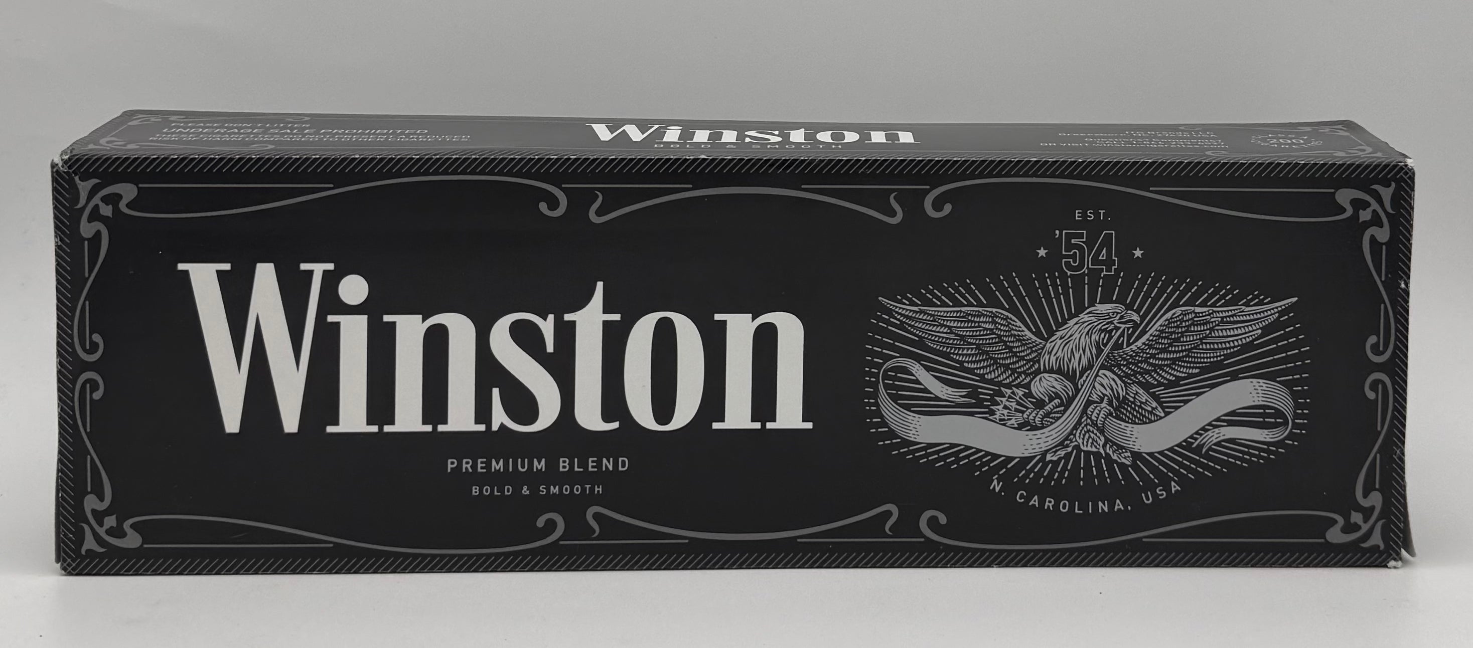 Winston Black King Box 200 Class A Cigarettes