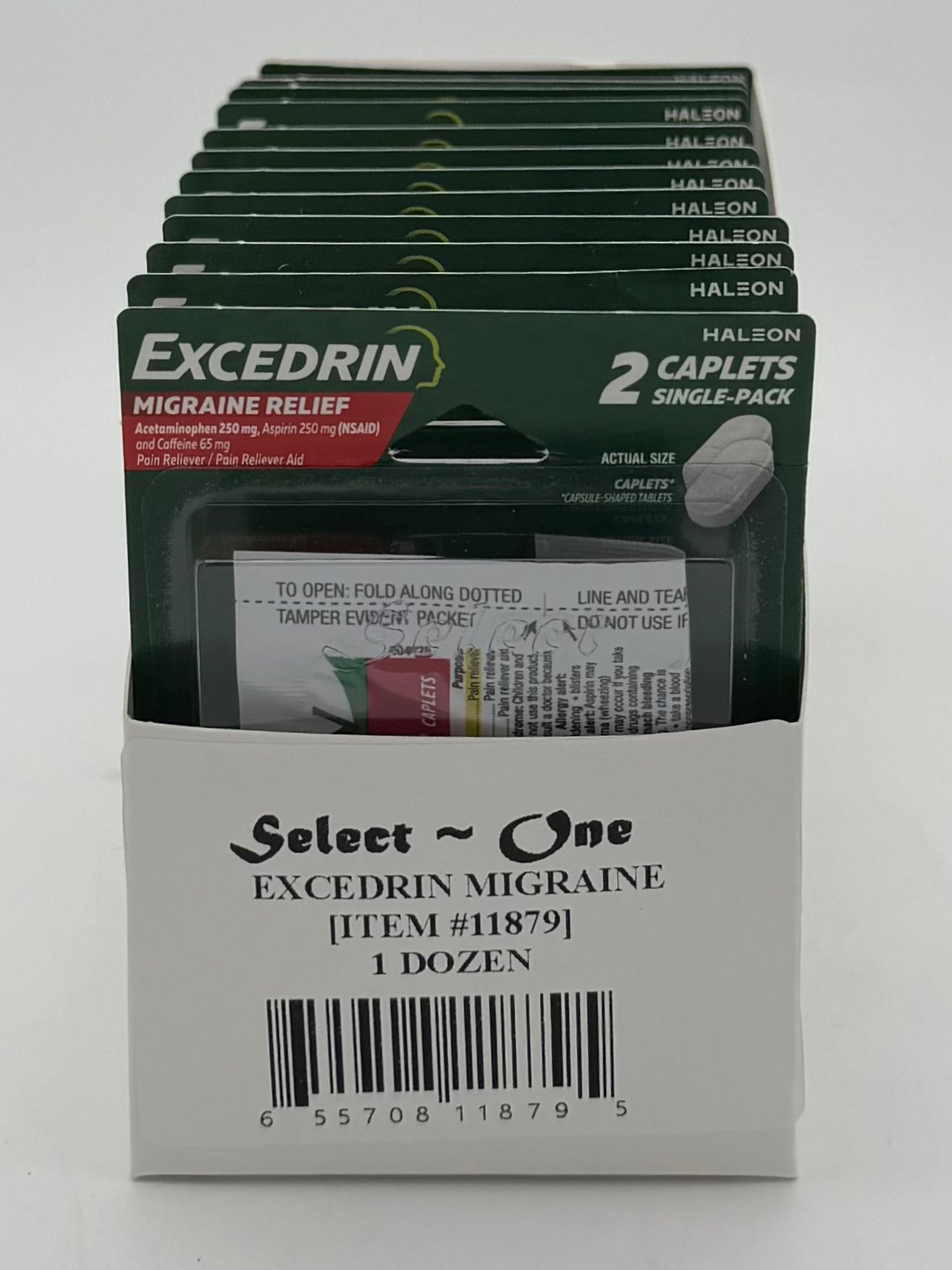 Select One Excedrin Migraine 12/1pk Item# 11879