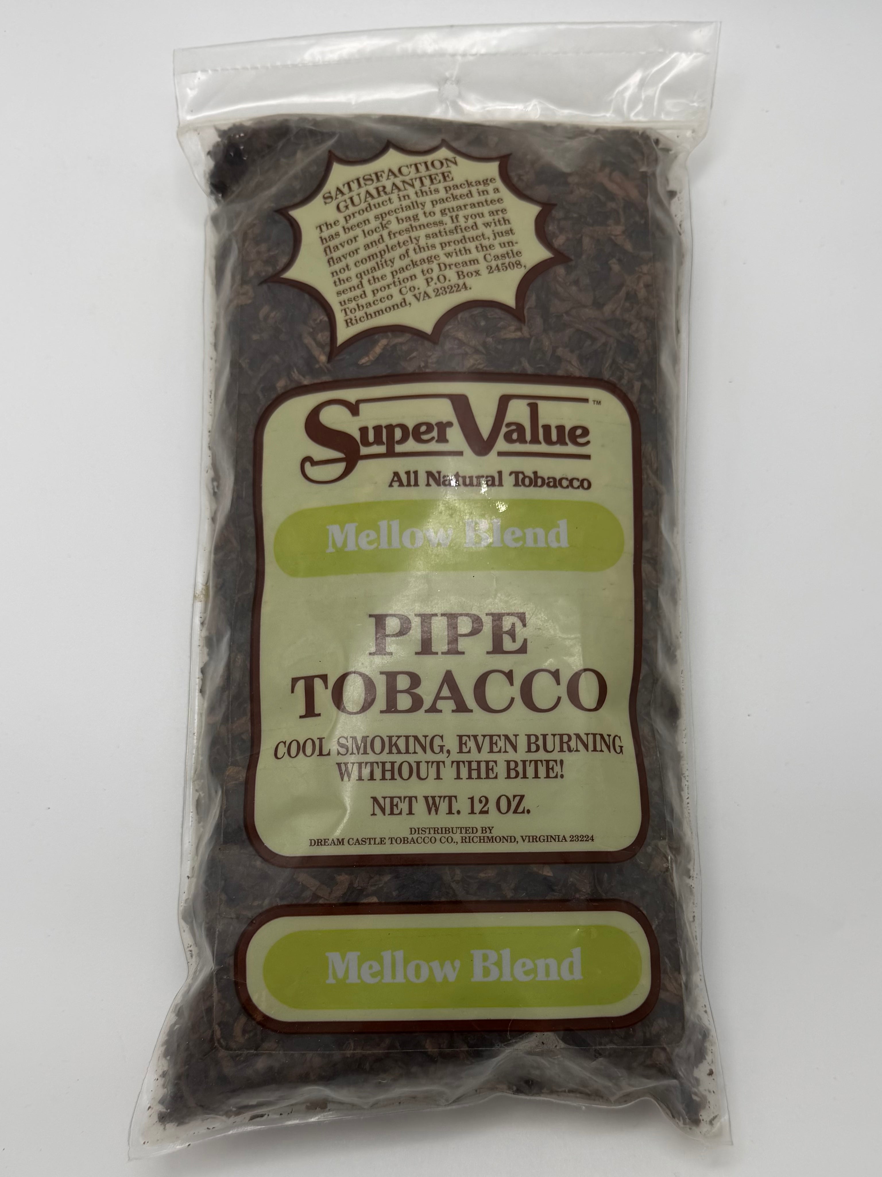 Super Value Pipe Tobacco Mellow Blend 12oz
