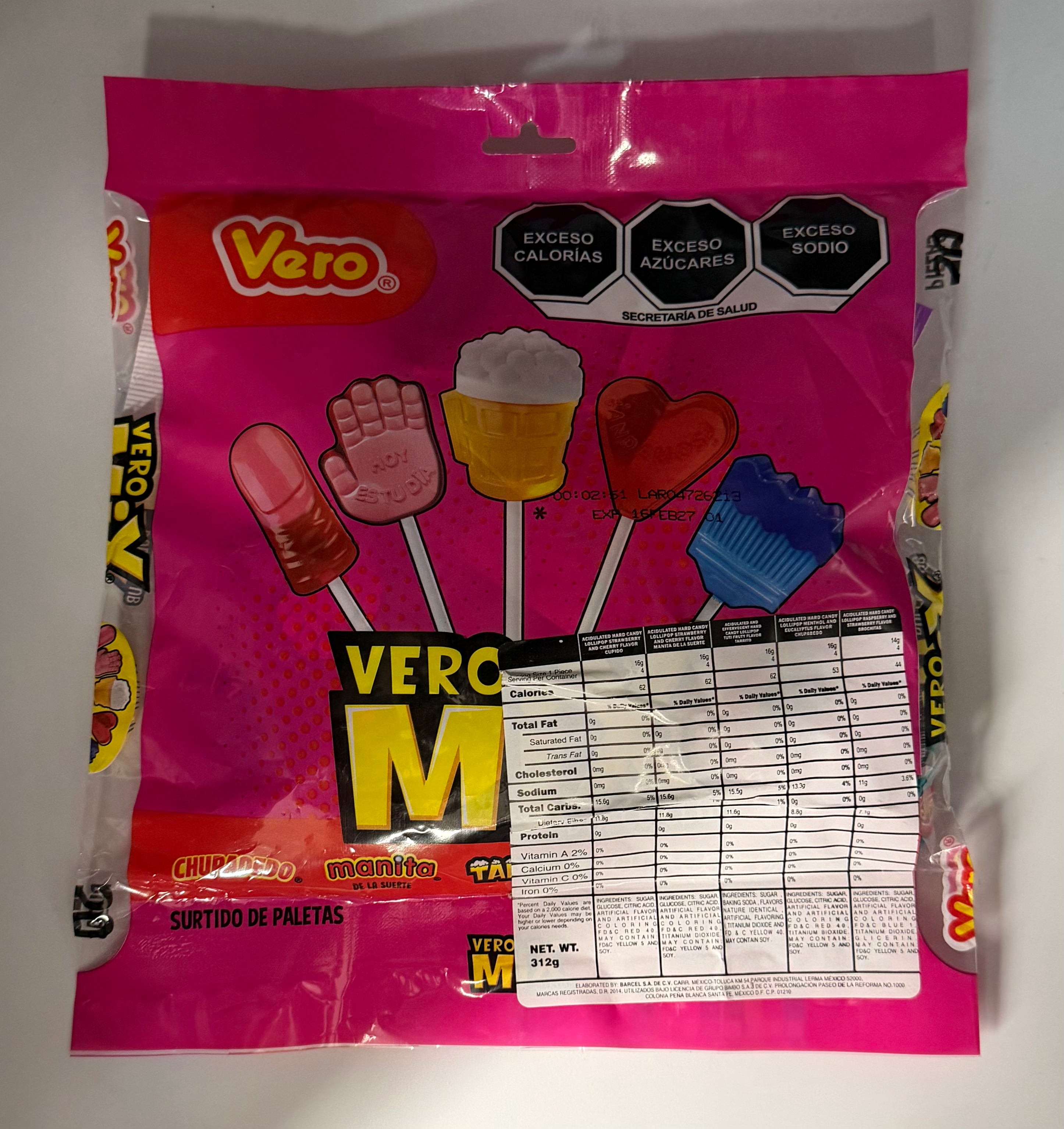 Vero Mixed Lollipop 20ct