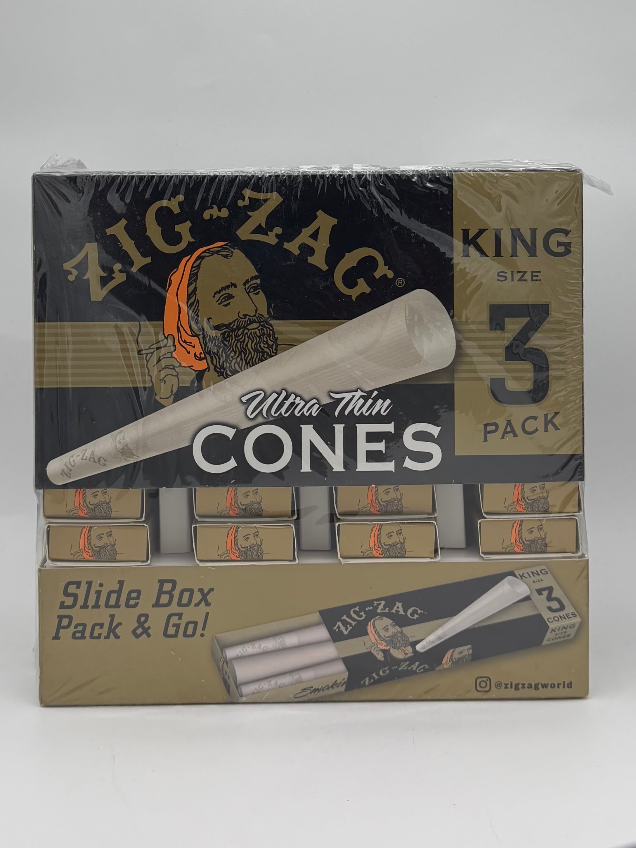 ZigZag Ultra Thin Cones King Size 3Pk 36ct Slide B