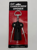 Corkscrew Opener Black