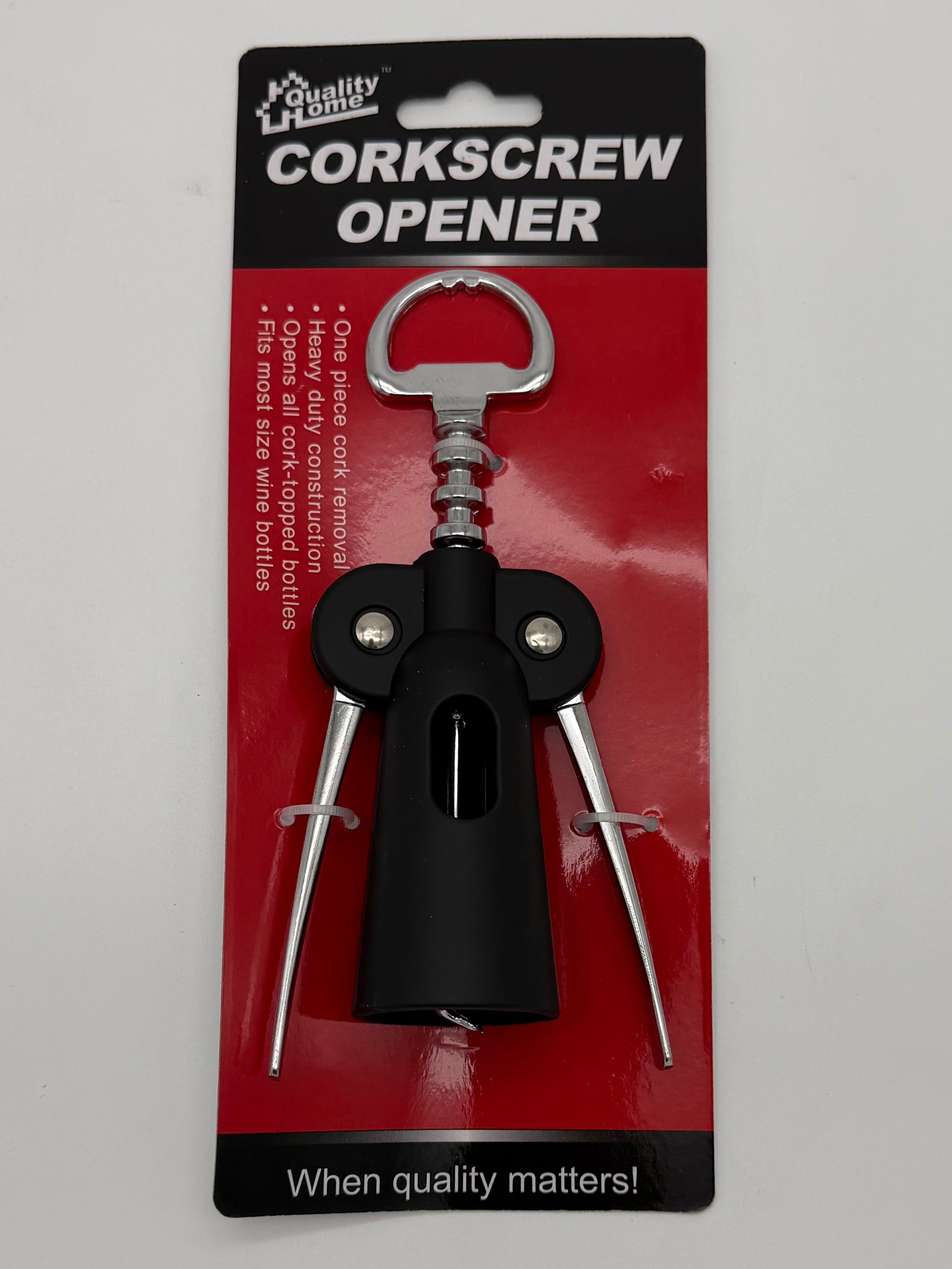 Corkscrew Opener Black