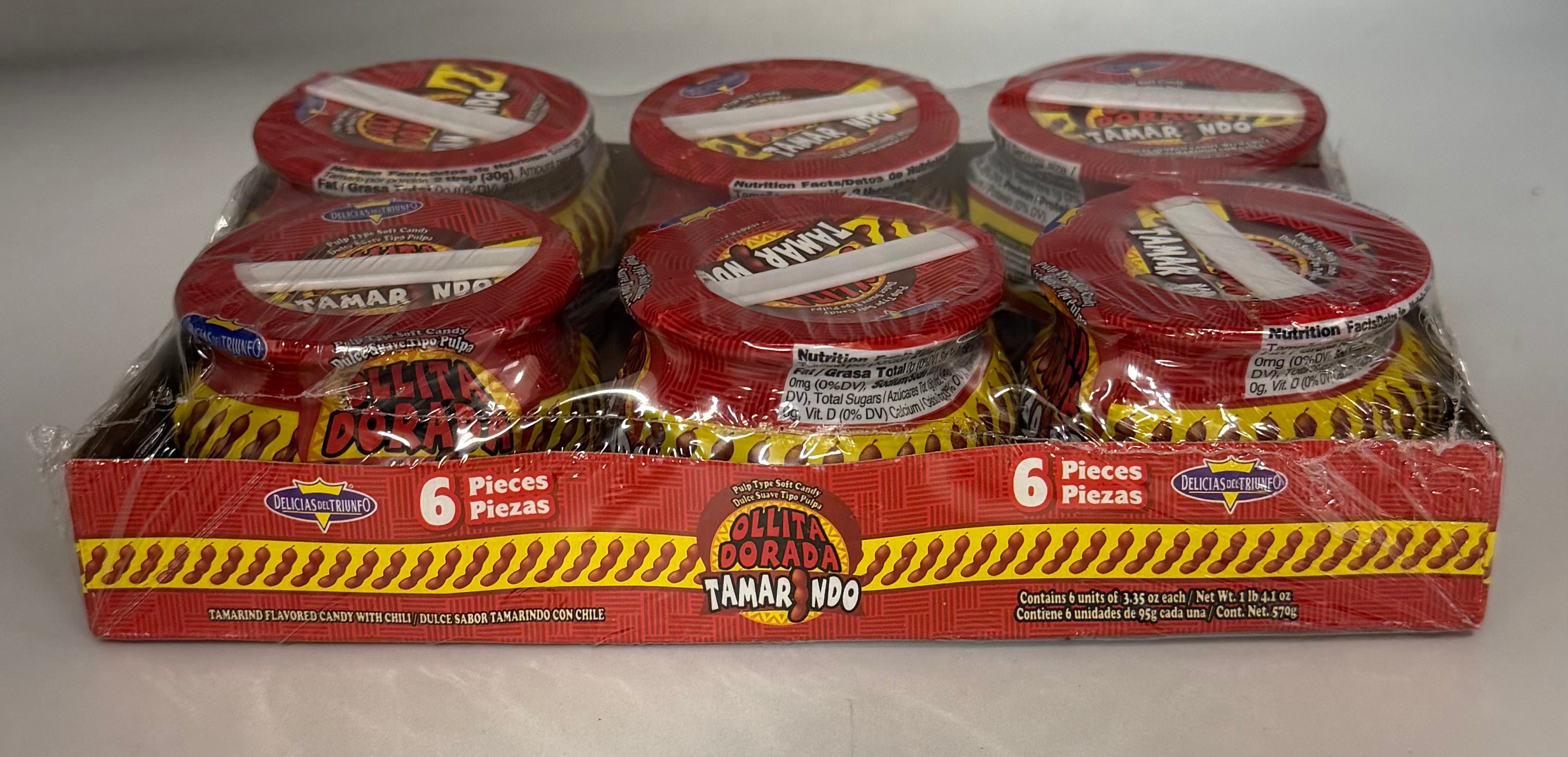 Dulces Tipicos Ollota Rica Tamarind Chili 6ct