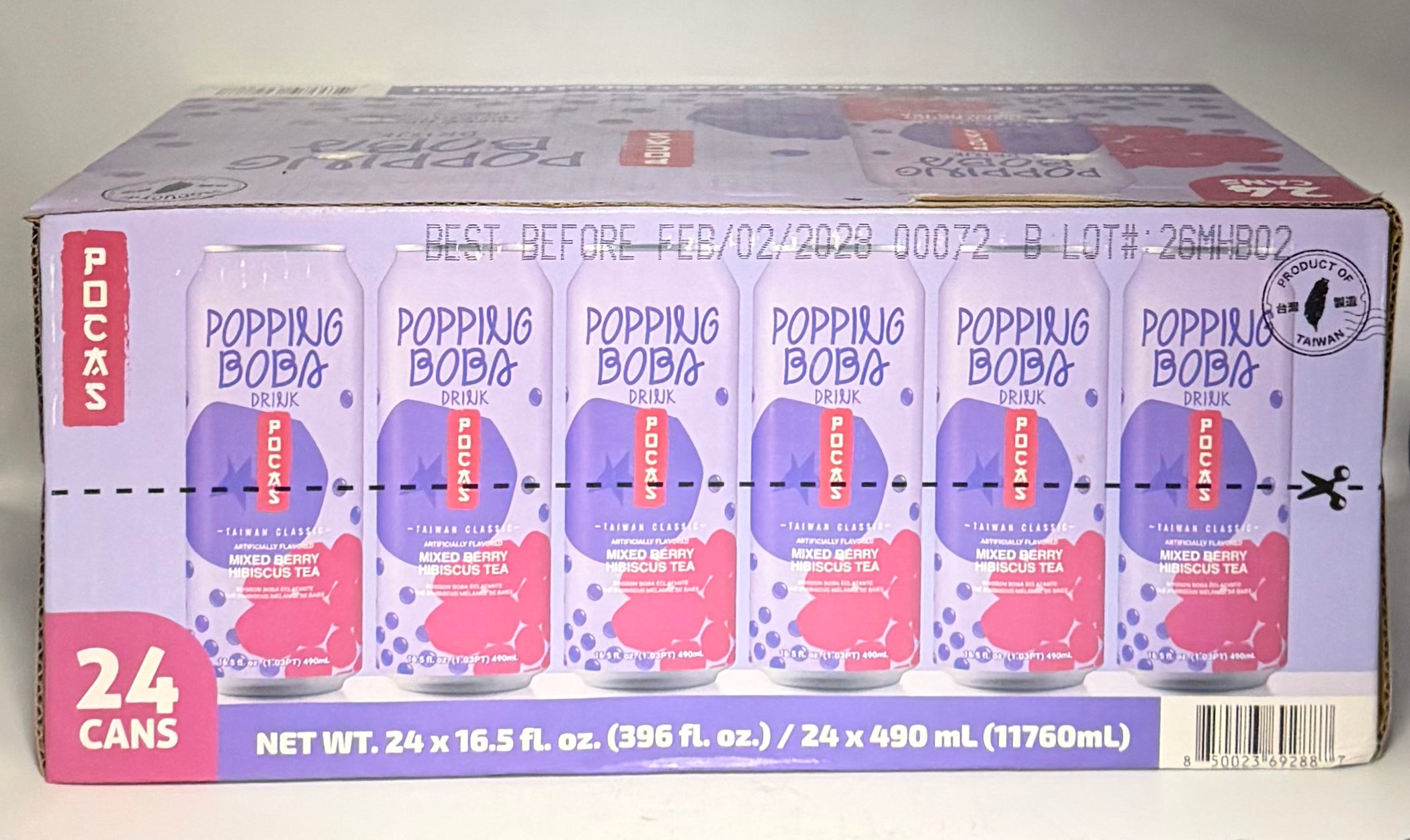 Pocas Popping Boba Berry Hibiscus 24/16.5oz