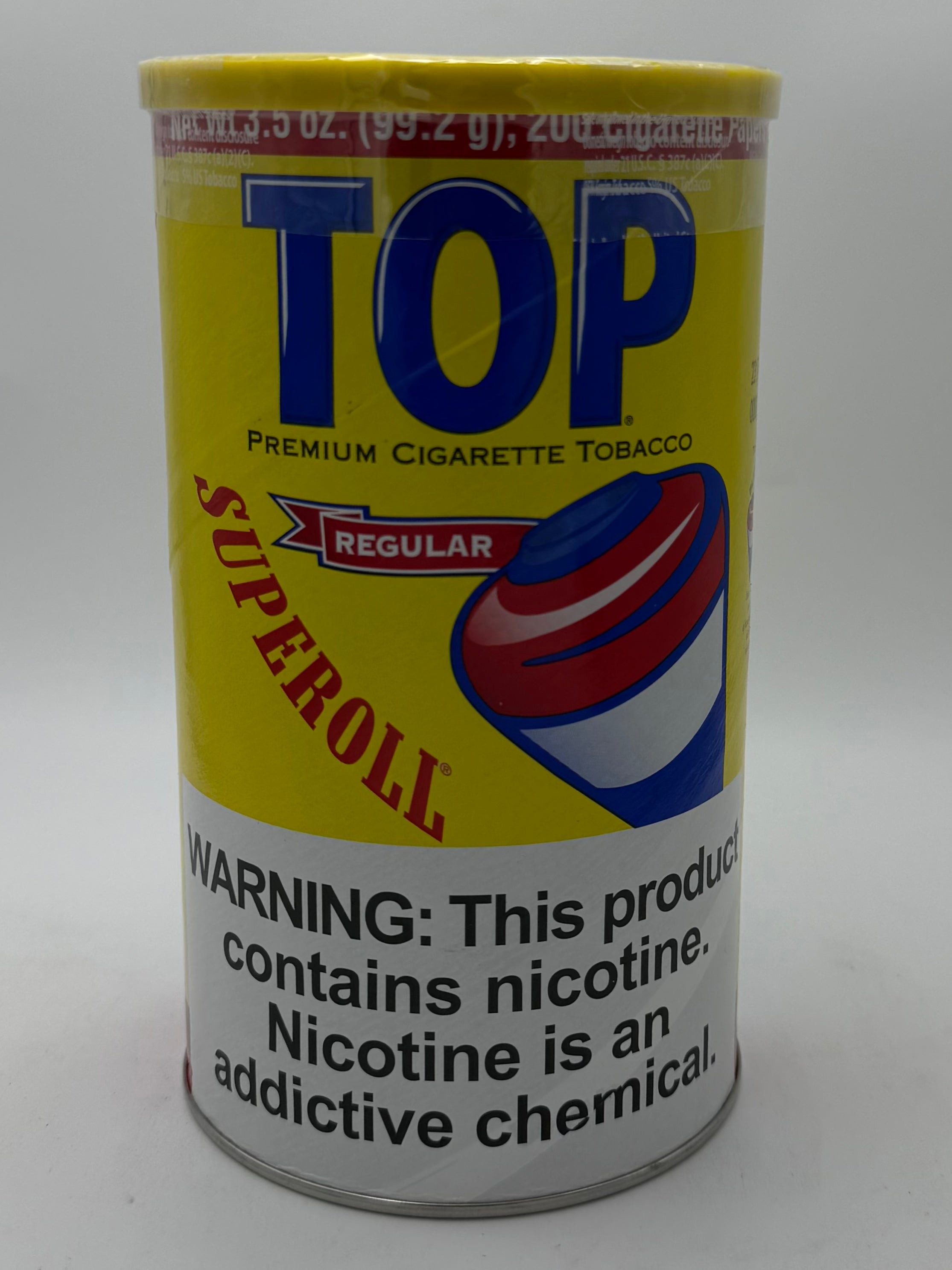 Top Cigarette Tobacco Superroll Can Regular 3.5oz