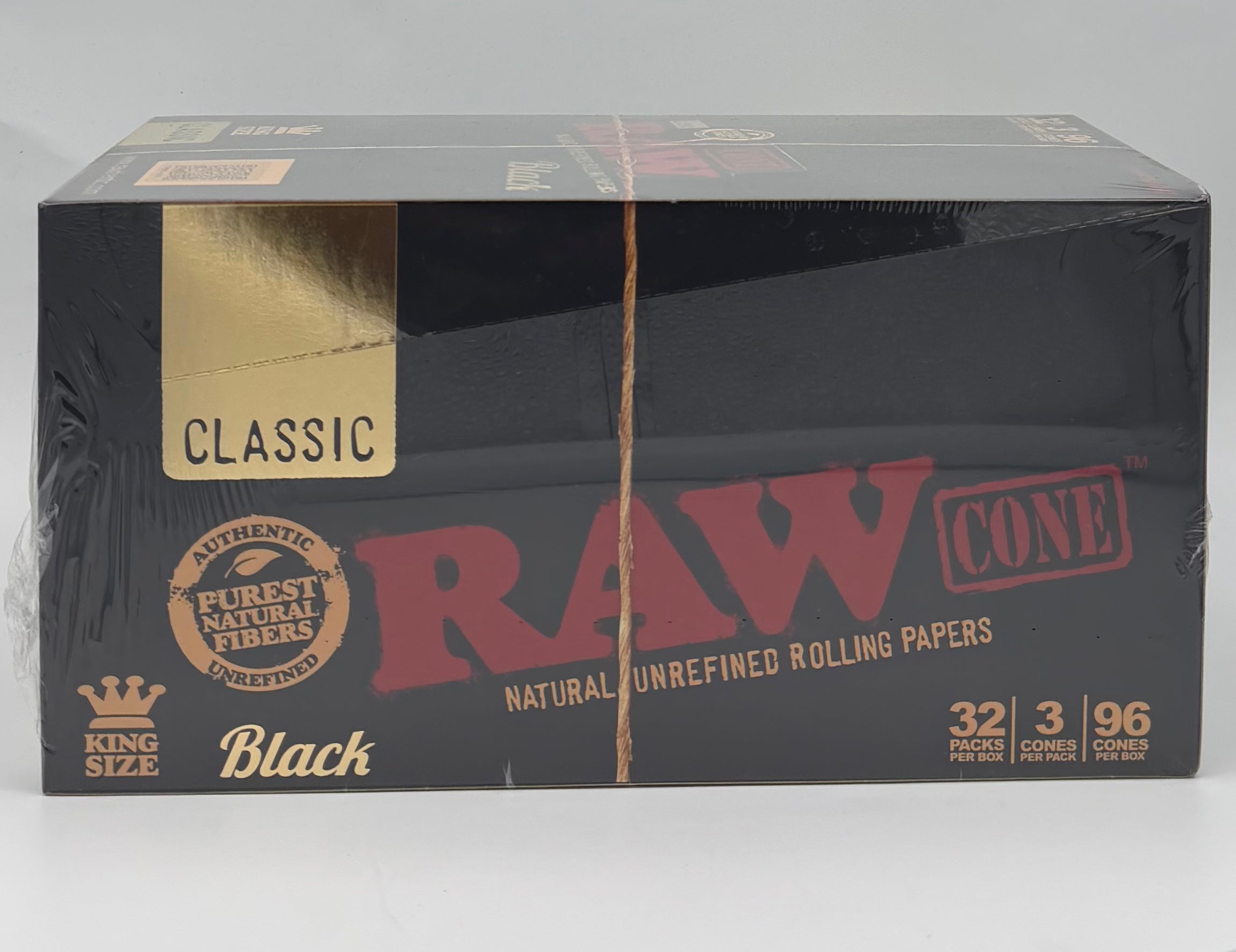 Raw Cones King Size Black 32/3 Pk 96ct Box