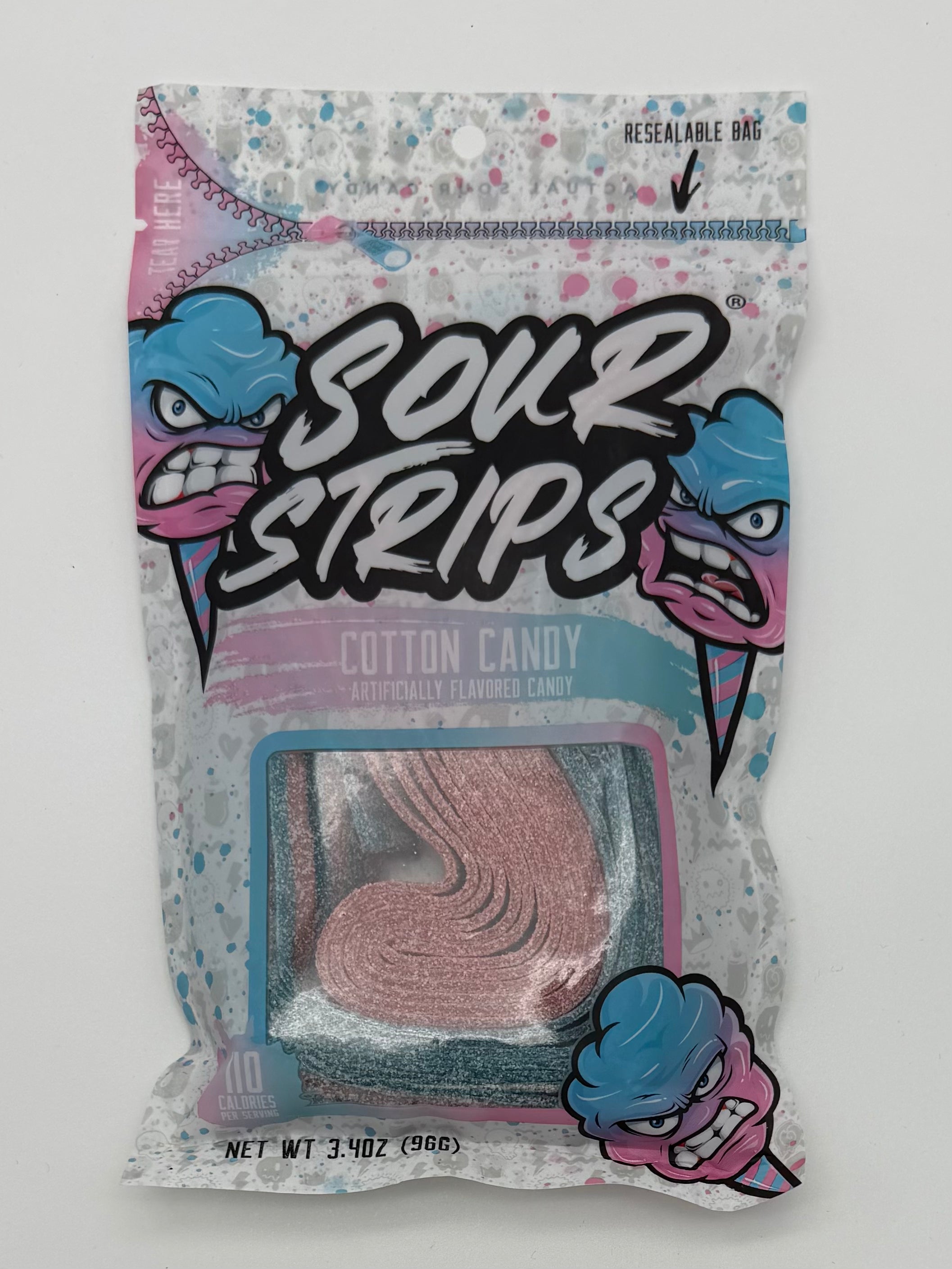 Sour Strips 3.4oz Cotton Candy