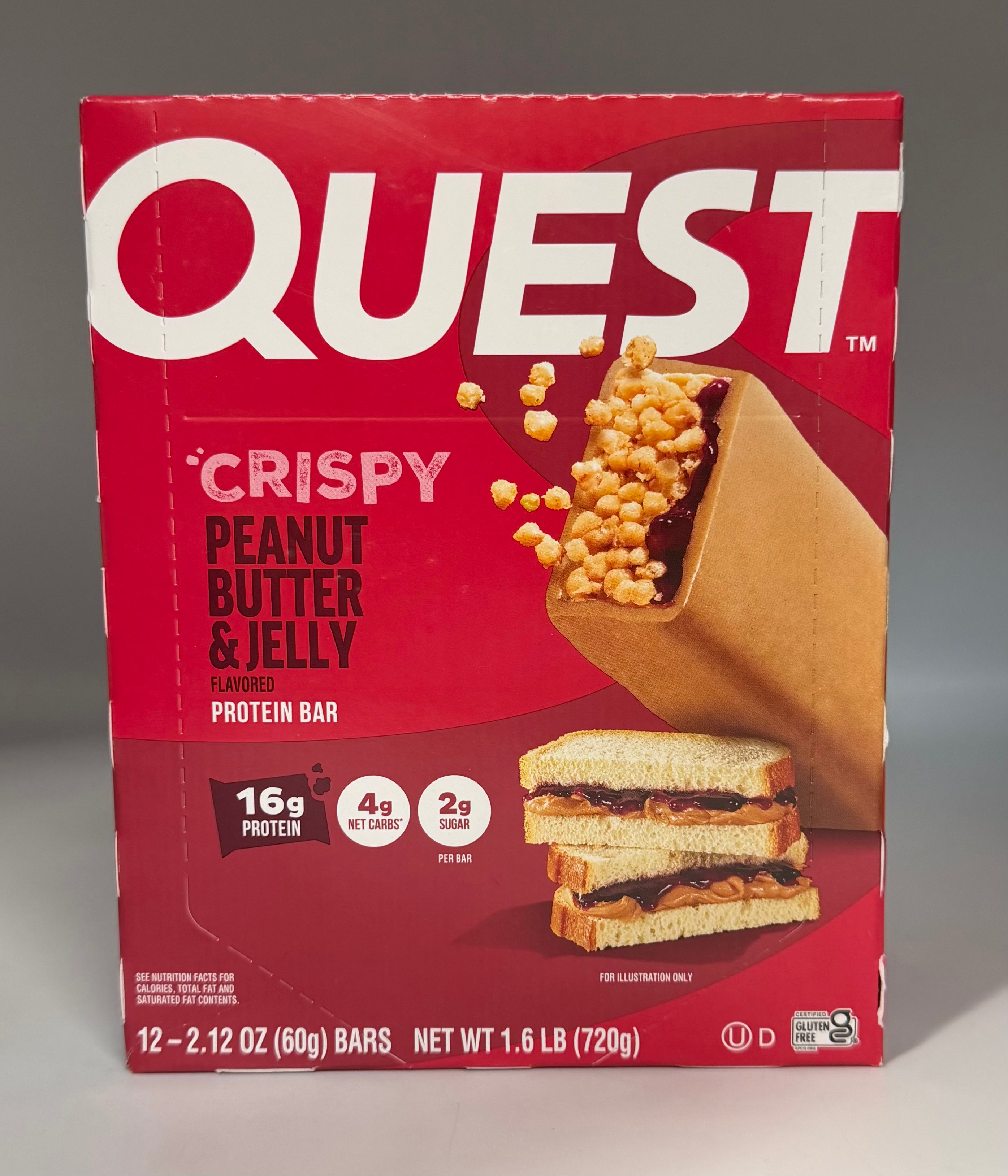Quest Bar Crispy Peanut Butter & Jelly 12ct