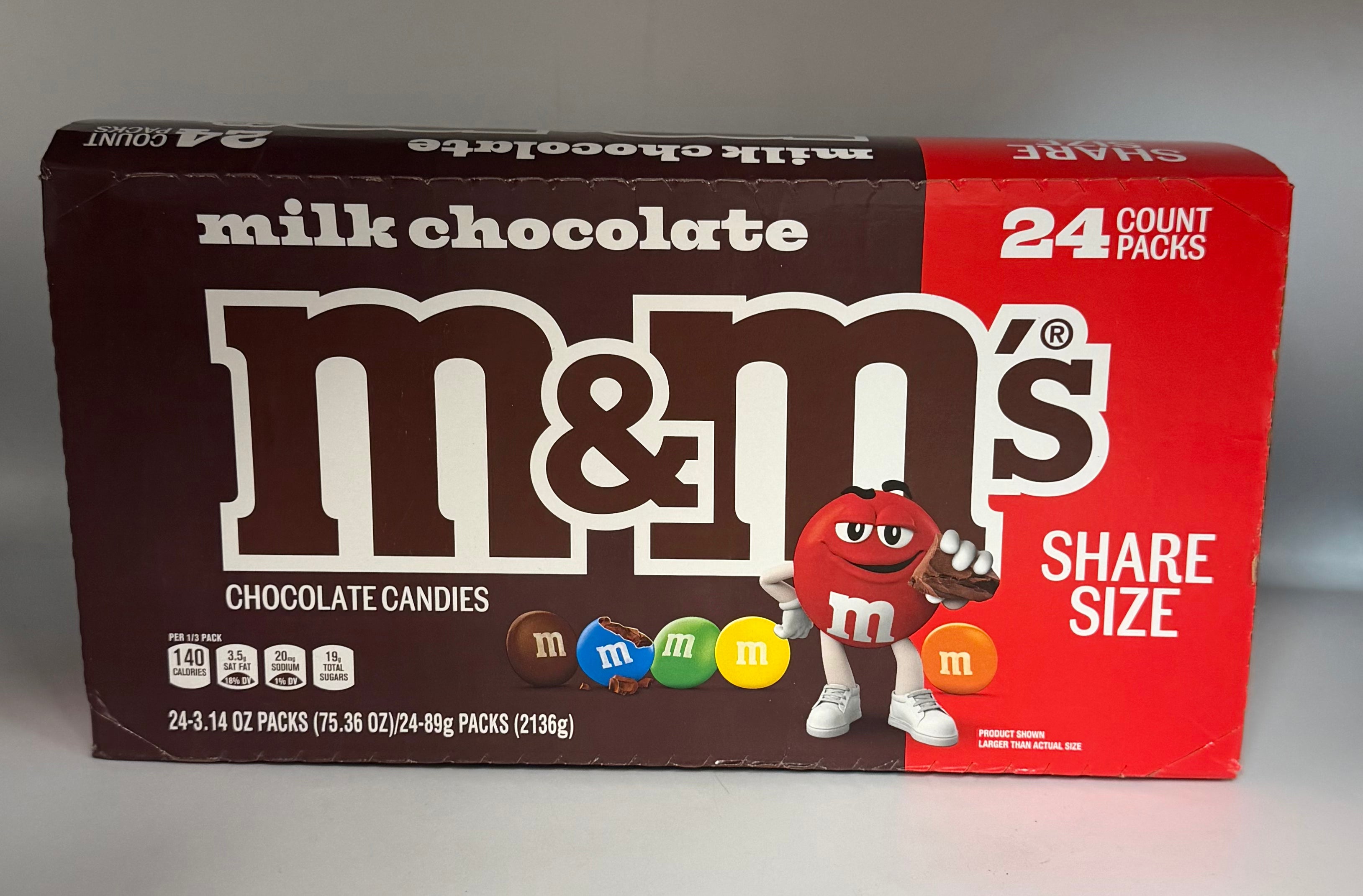 M & M's Chocolate Sharing Size 24/3.14oz Net Wt (4