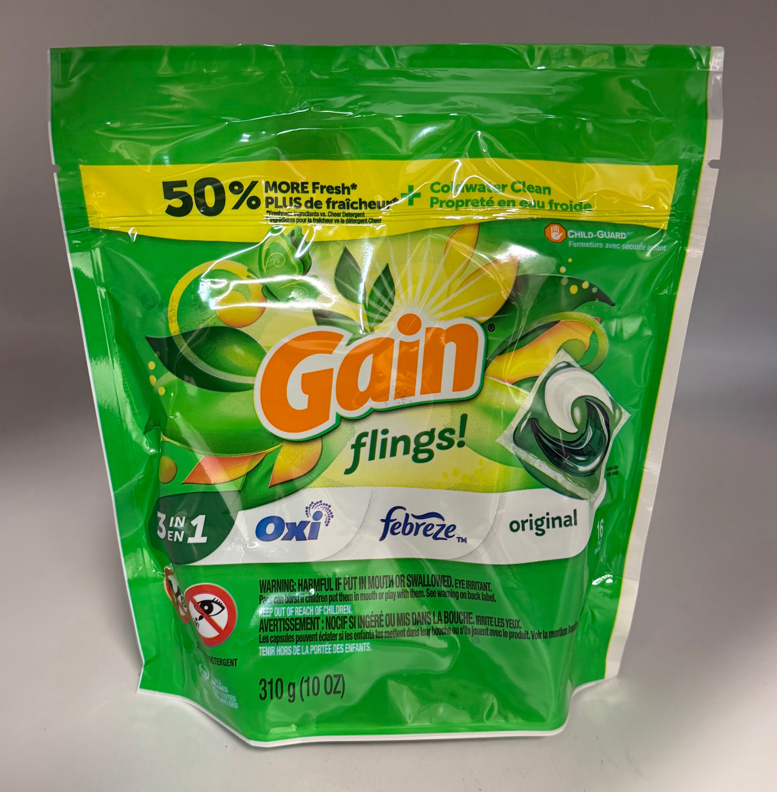 Gain Flings Original Detergent 16ct PG