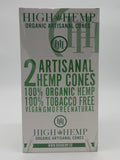 High Hemp Cones Organic Artisnal Natural CBD15/2pk