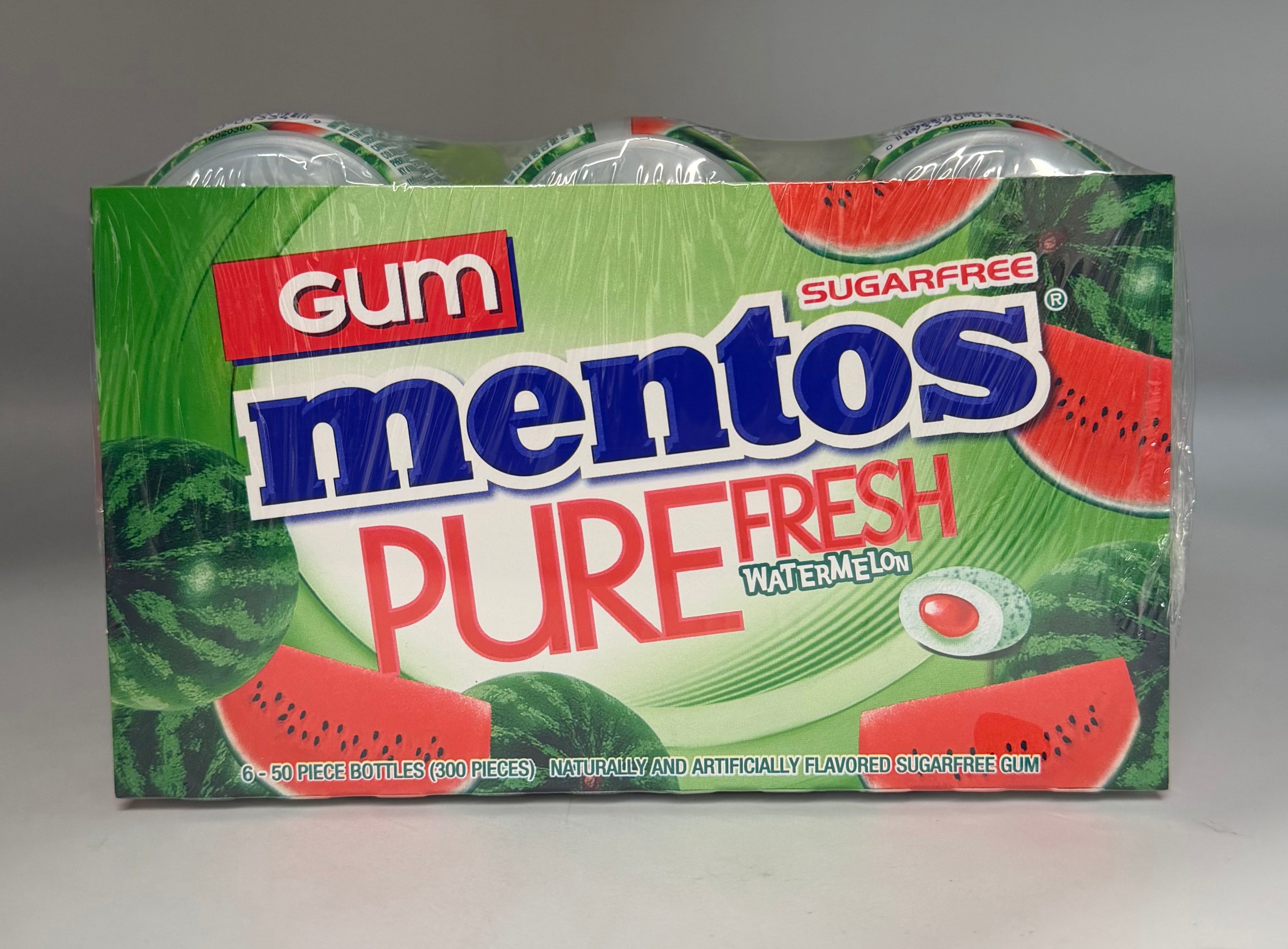 Mentos Gum Watermelon 6ct Jar Pure Fresh Sugarfree