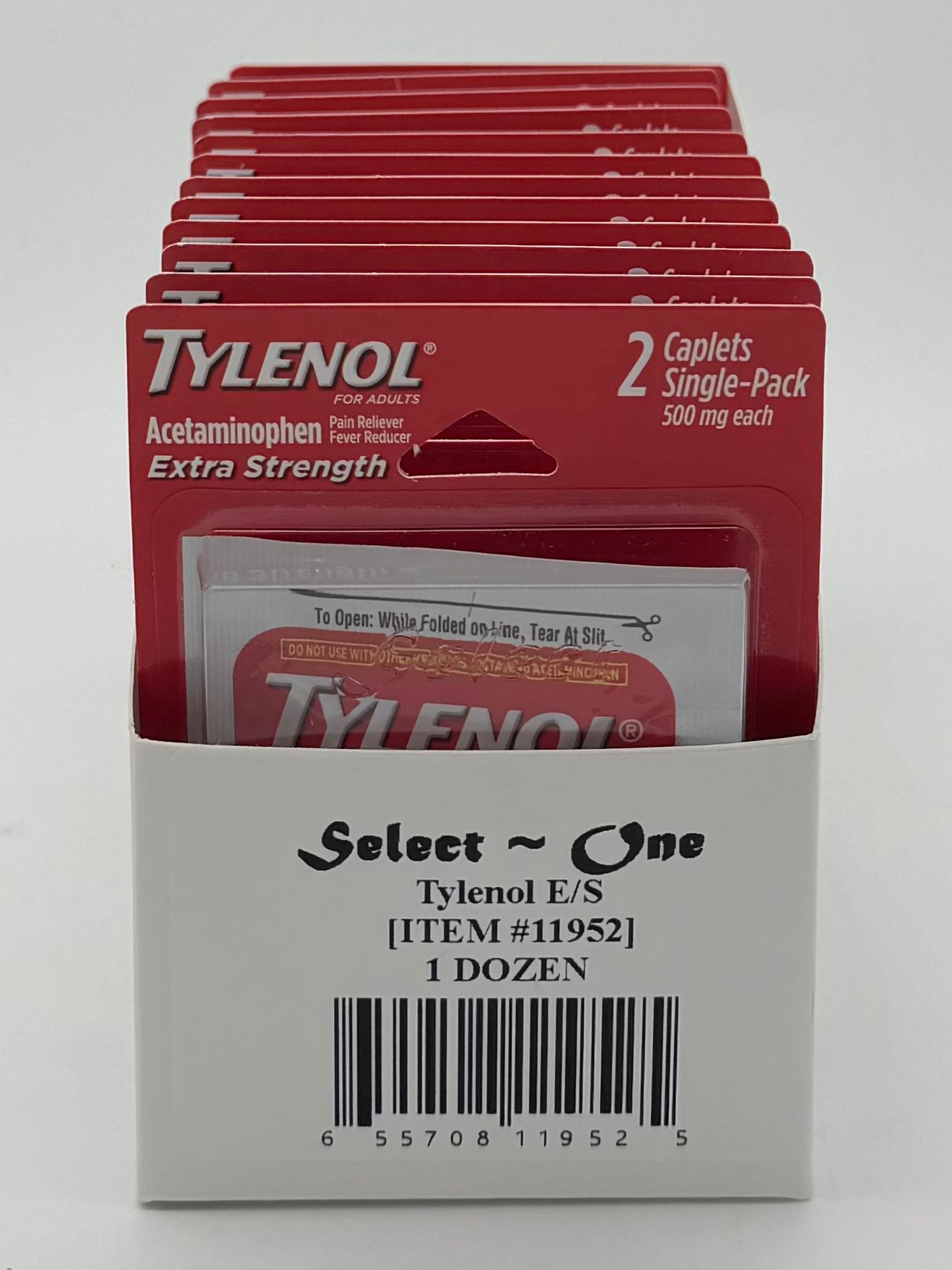Select One Tylenol Extra Strength 12/1pk