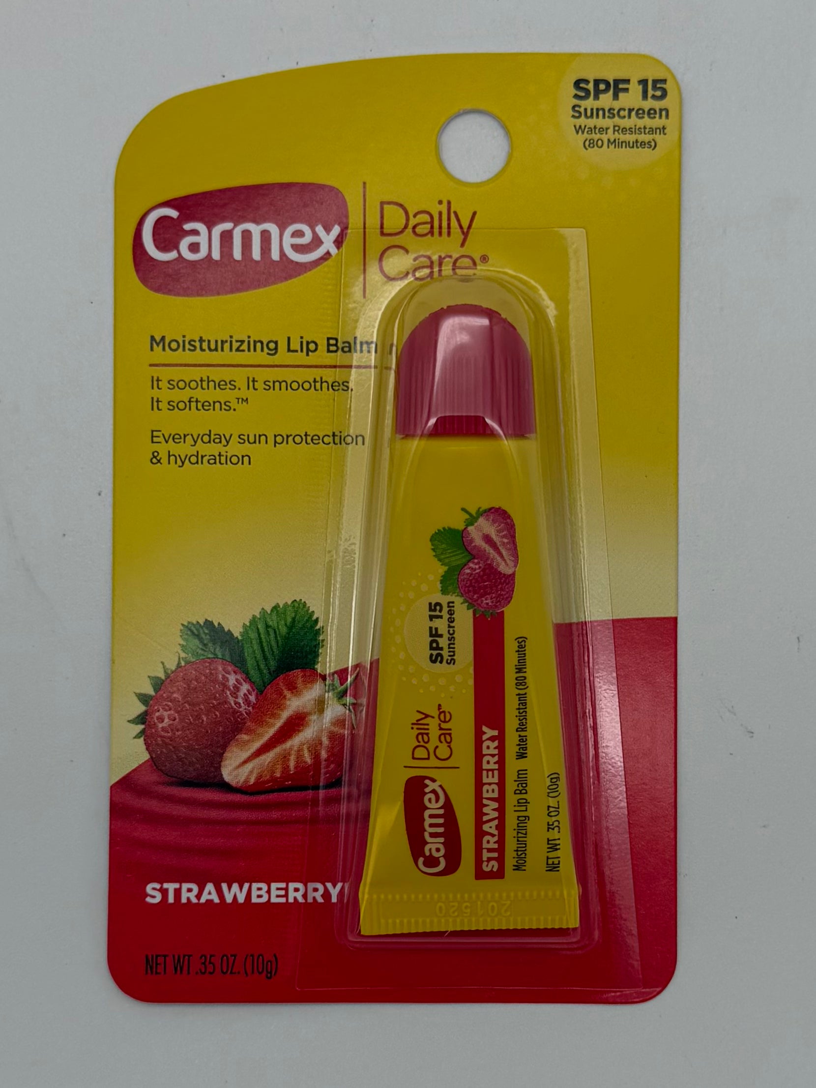 Carmex Tube Strawberry Lip Balm Single .35oz