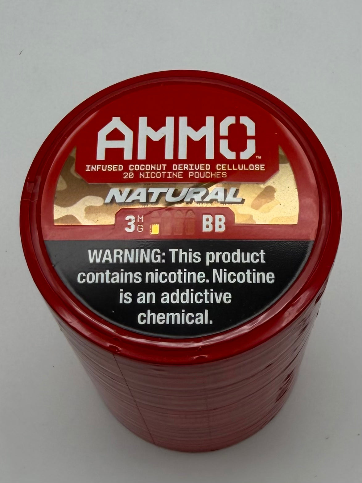 Ammo Natural BB 3mg 5ct 20 Nicotine Pouches