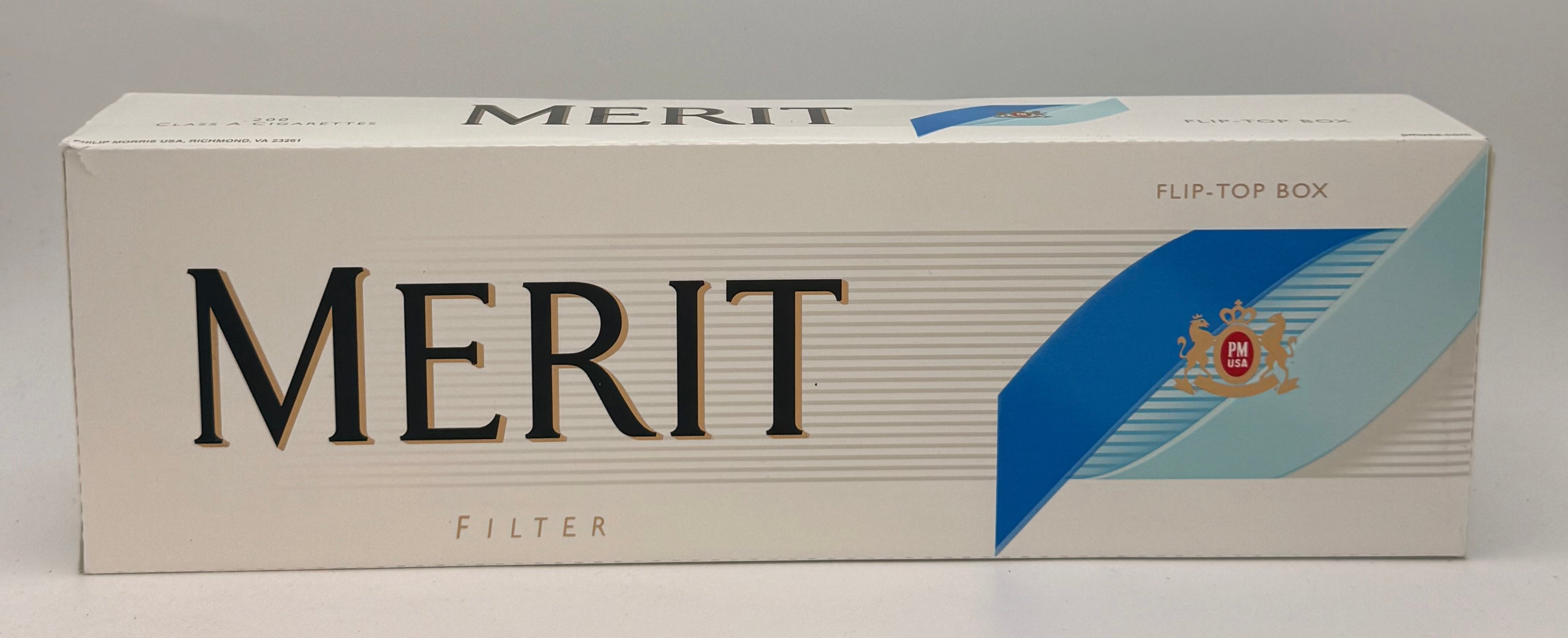Merit Blue Pack Kings Box Carton