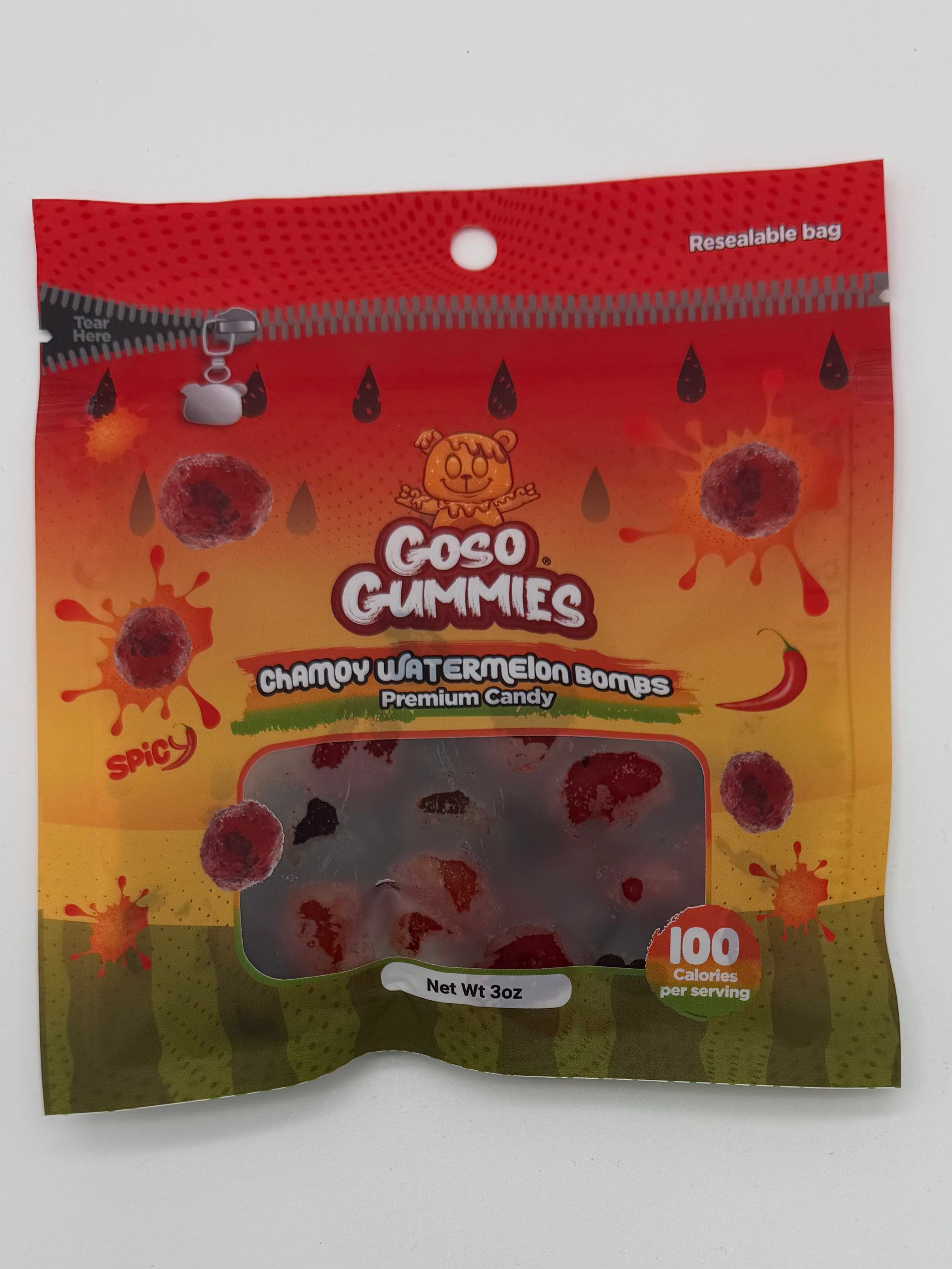 Goso Gummies Chamoy Watermelon Bombs 3oz