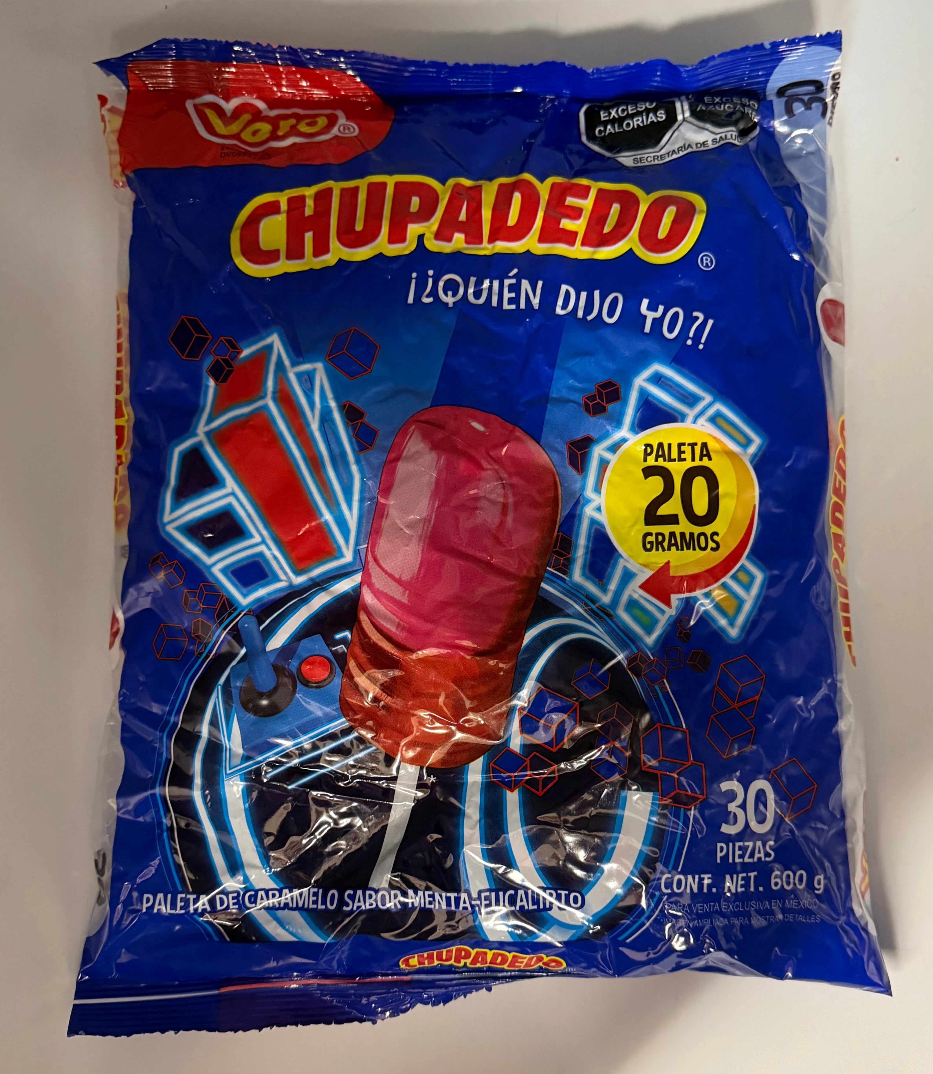 Vero Chupadedo Paleta De Caramelo Sabor Menta 30ct