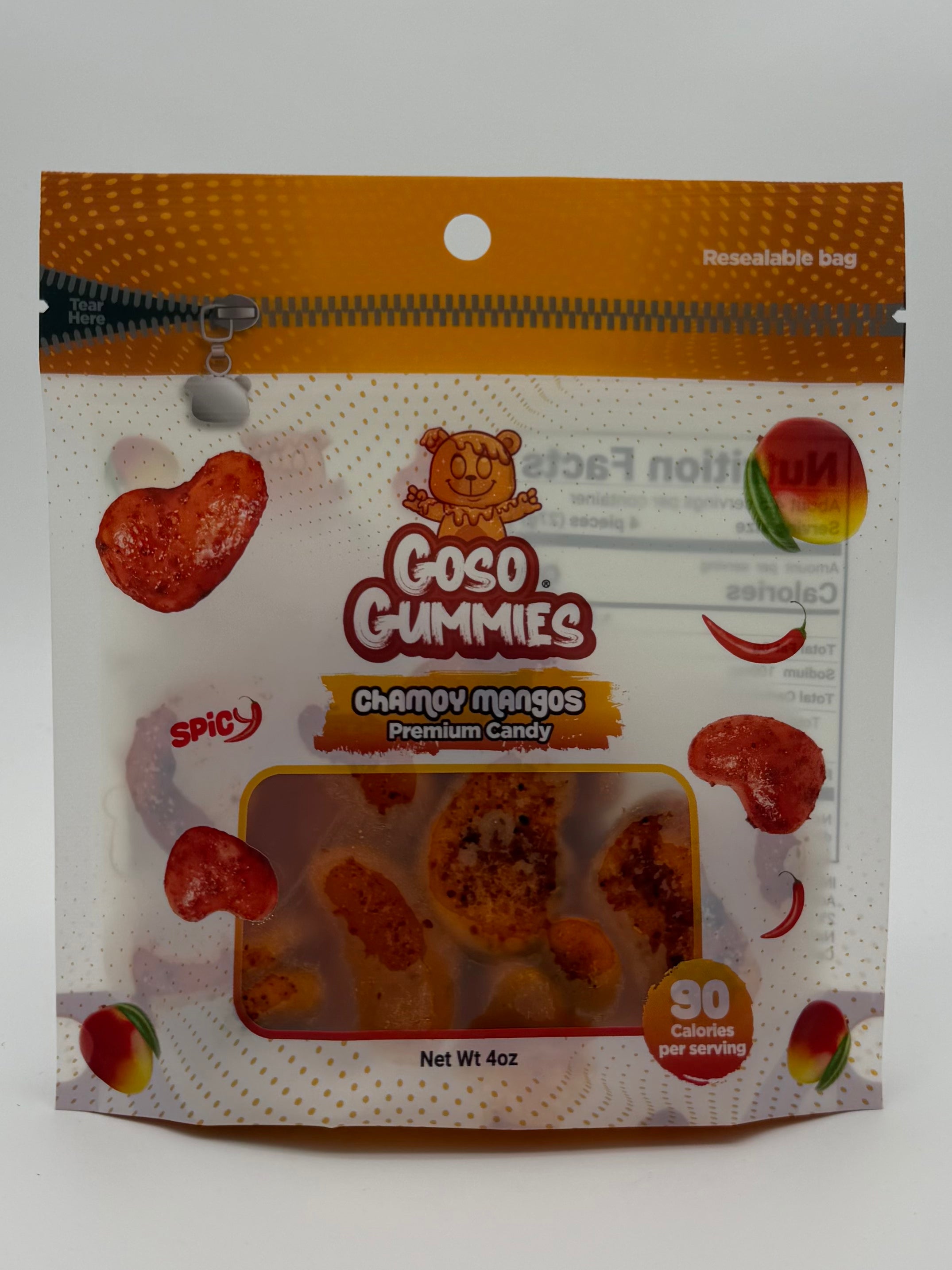 Goso Gummies Chamoy Mango Bites  3oz