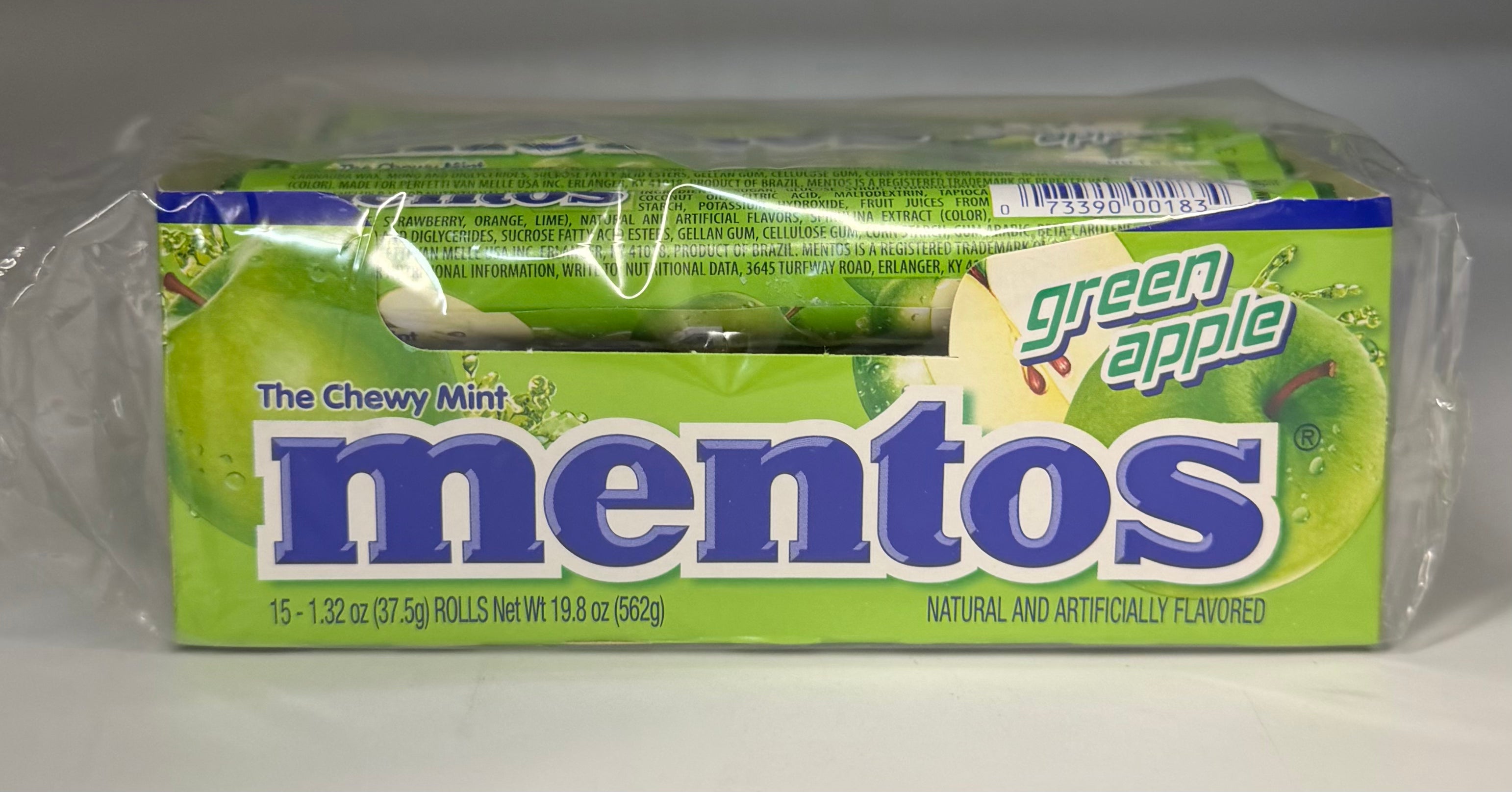 Mentos Green Apple 15/1.32oz Net Wt 19.8oz Chewy