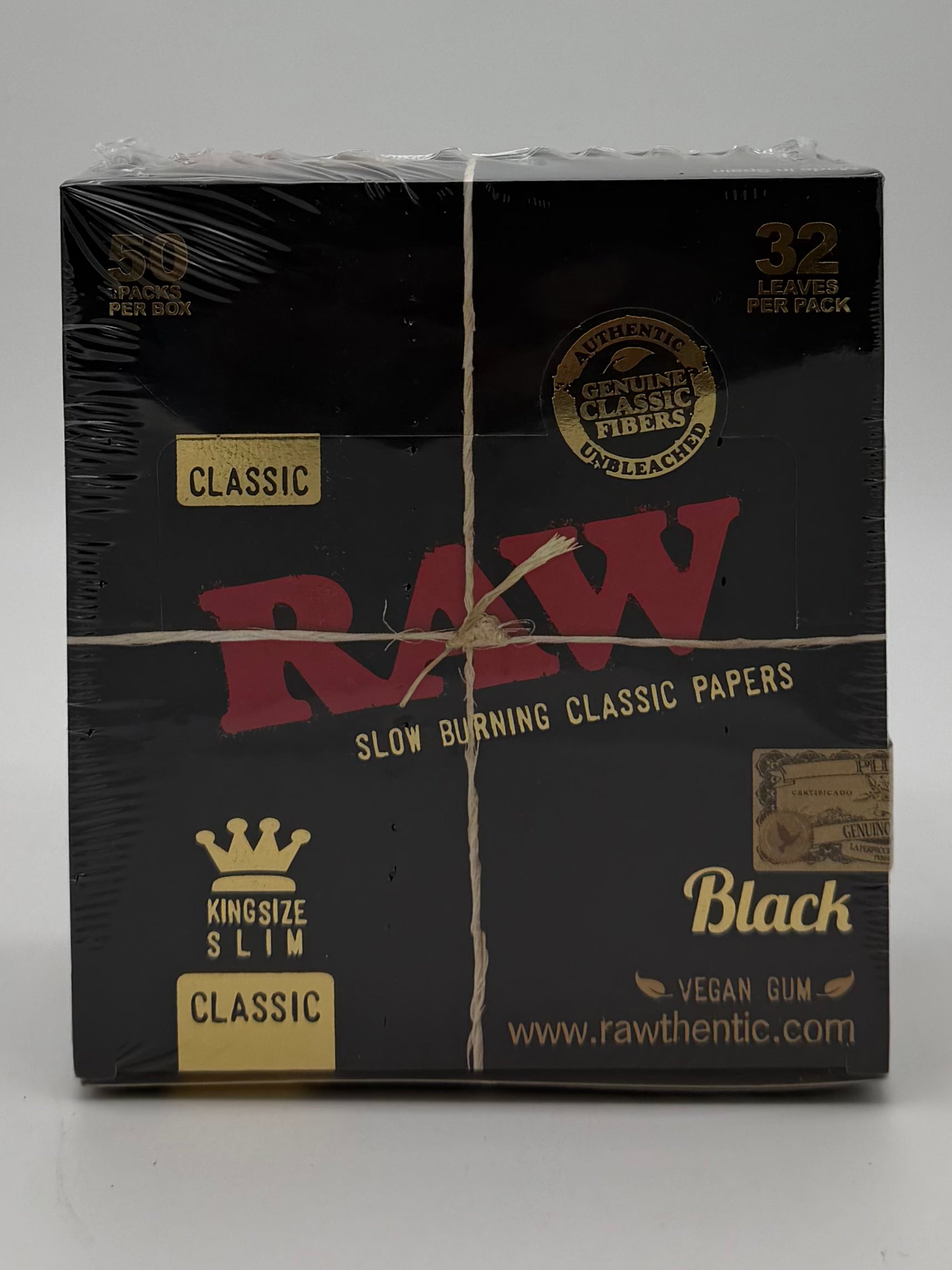 Raw Paper Classic Black King Size Slim 50ct