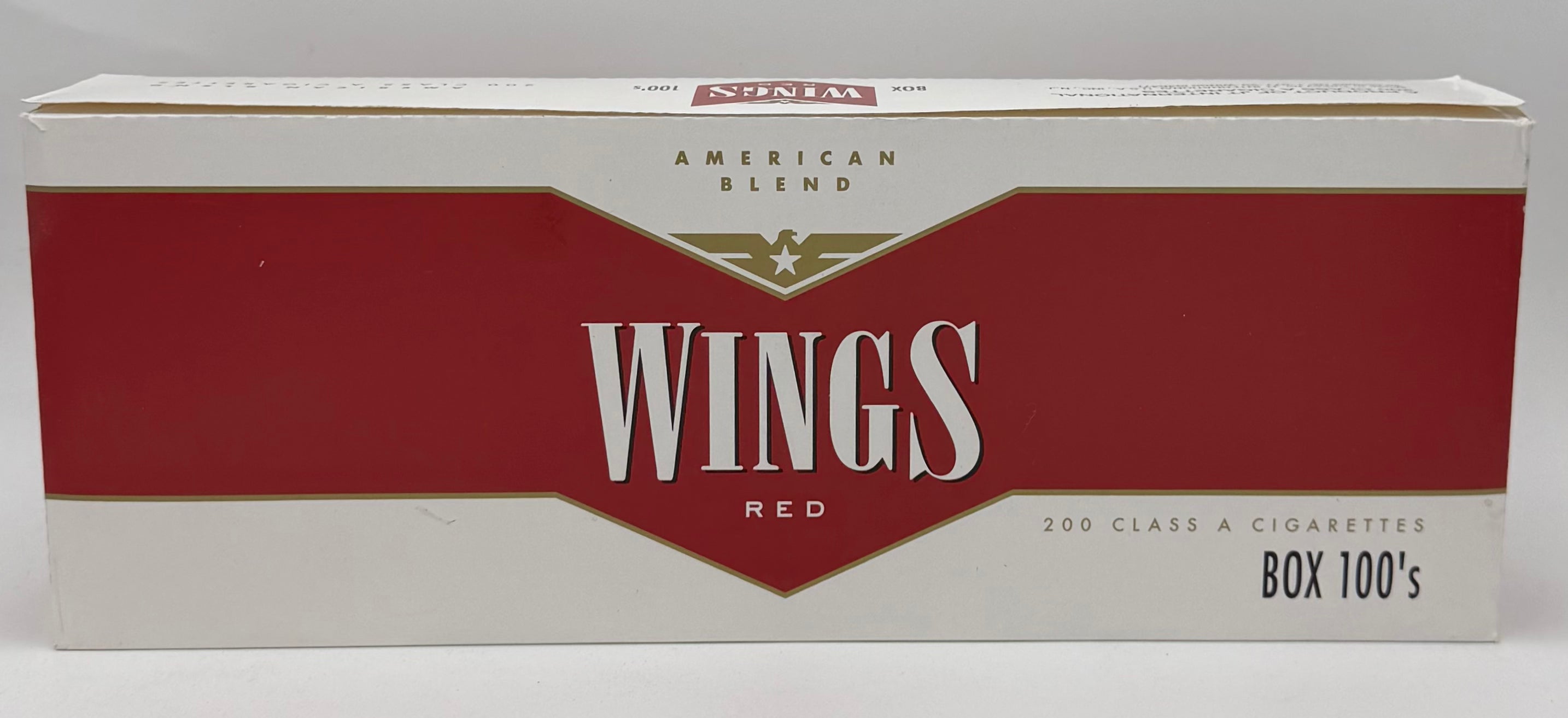Wings Red 100 Box 200 Class A Cigarettes