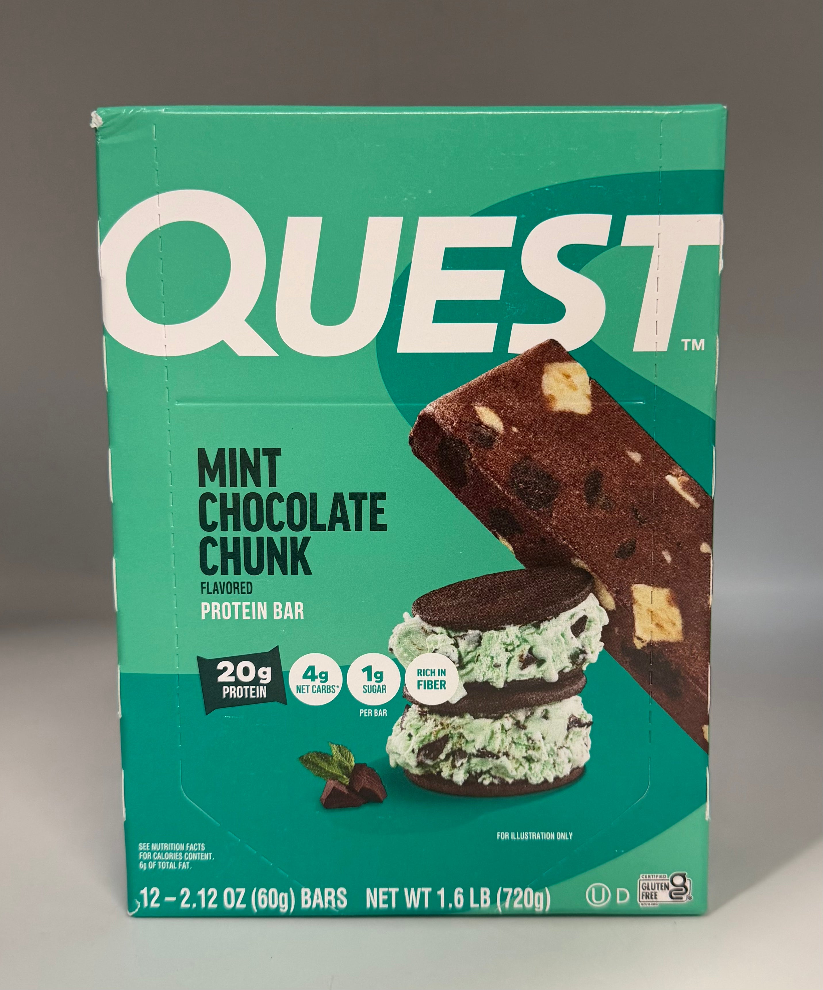 Quest Bar Mint Chocolate Chunk 12ct