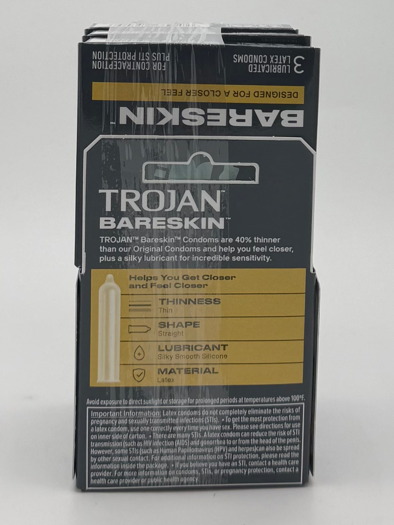 Trojan Sensitivity Bare Skin Condoms 6/3pk