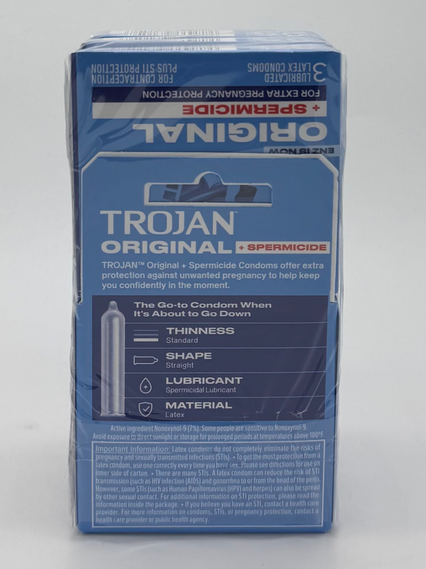 Trojan Enz Spermicidal Lubricant Condoms 6/3pk