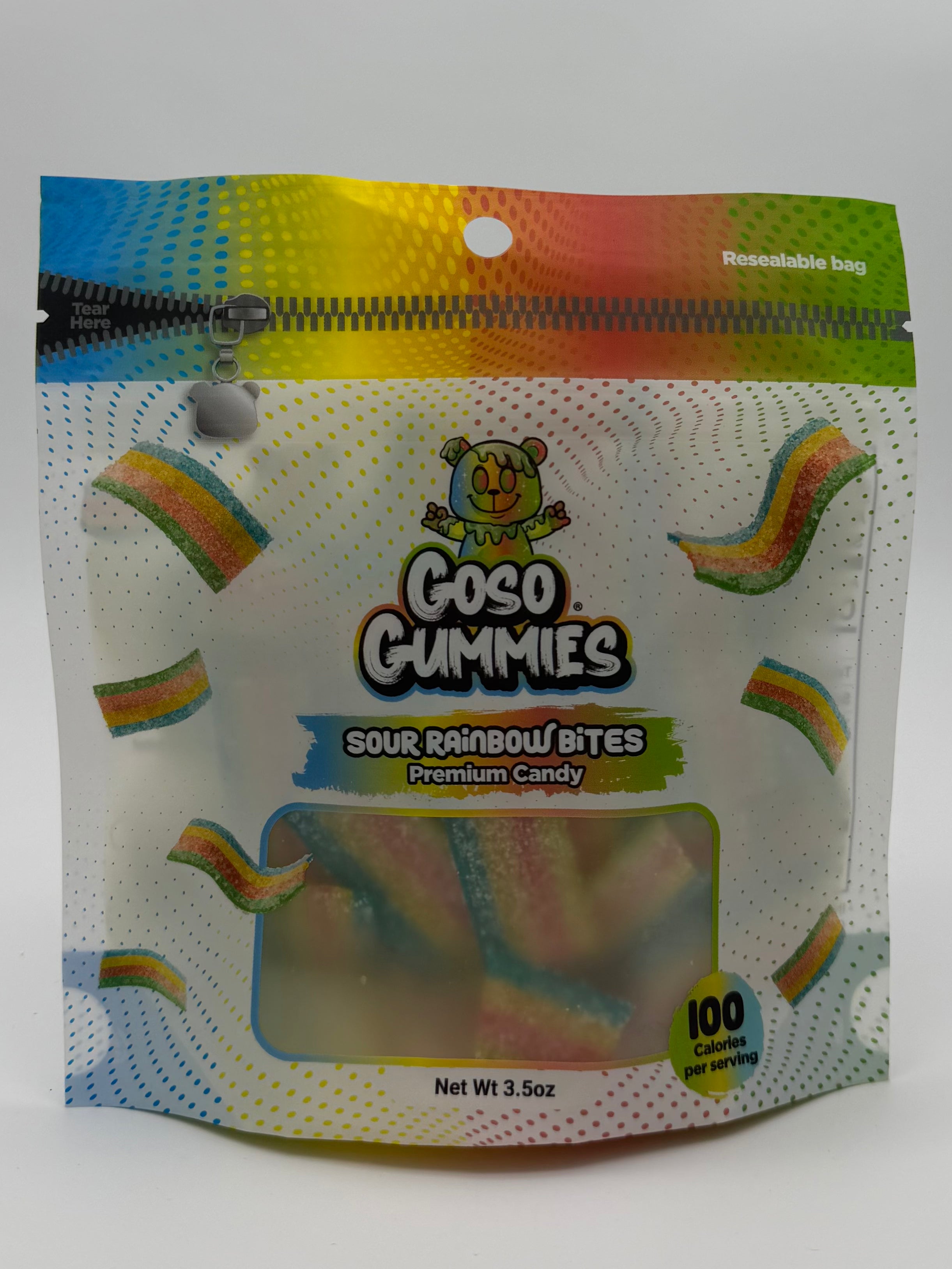 Goso Gummies Sour Rainbow Bites Watermelon 3.5oz