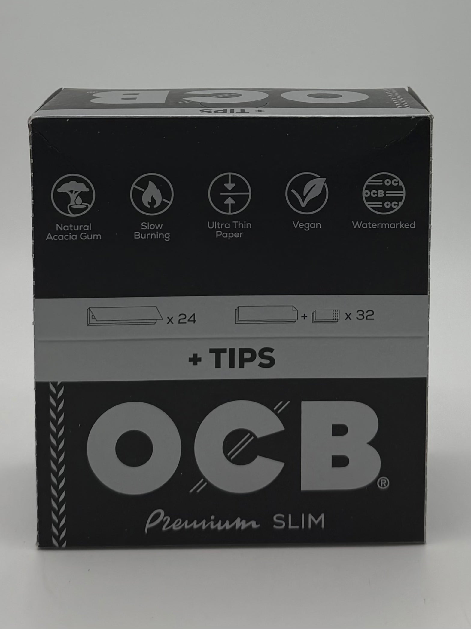 OCB Slim Premium Paper+Tips 24ct