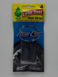 Little Trees Vent Wrap Air Fres New Car 4/4pk