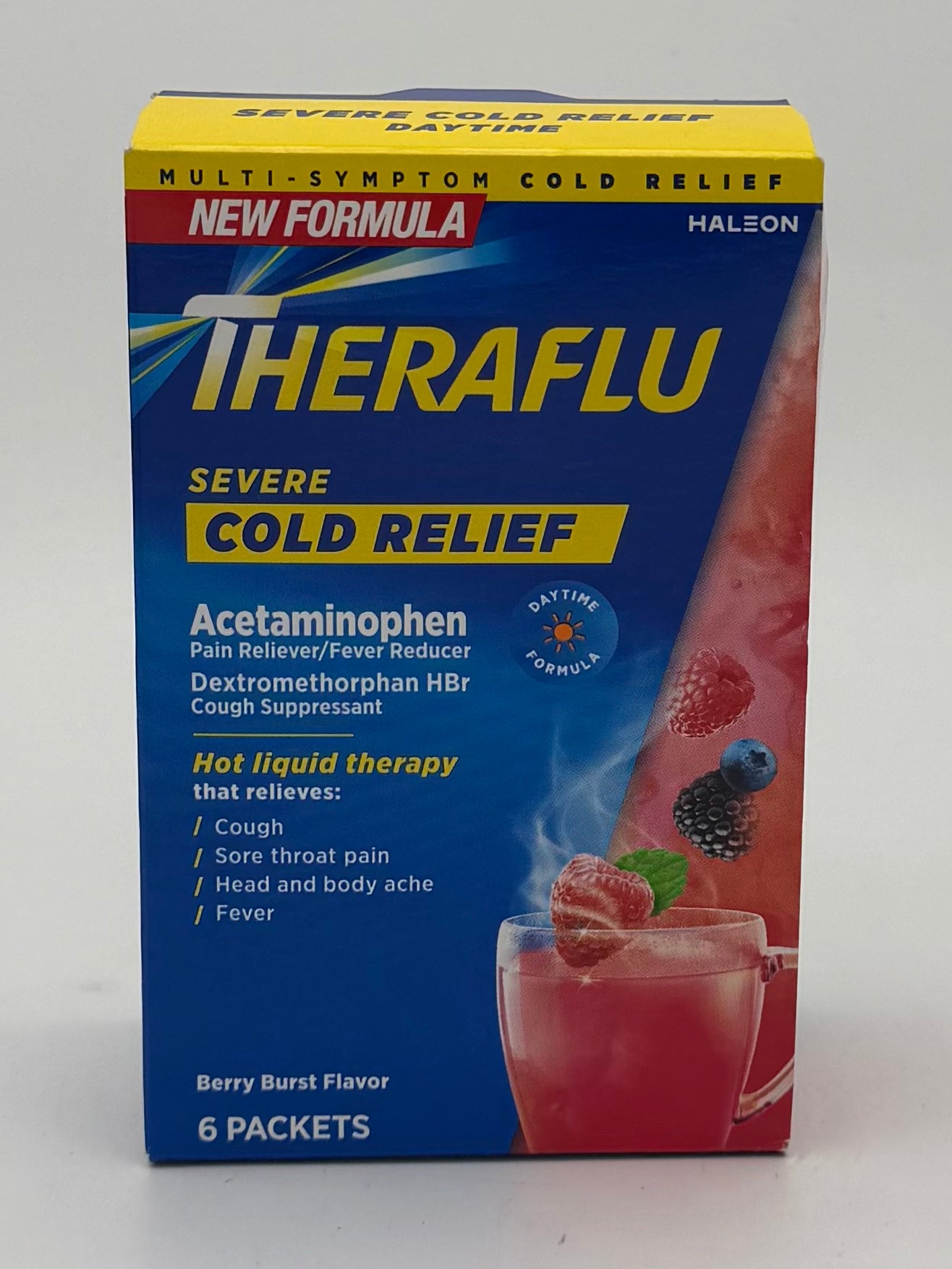 Theraflu Severe Cold & Cough 6pk Berry Infused